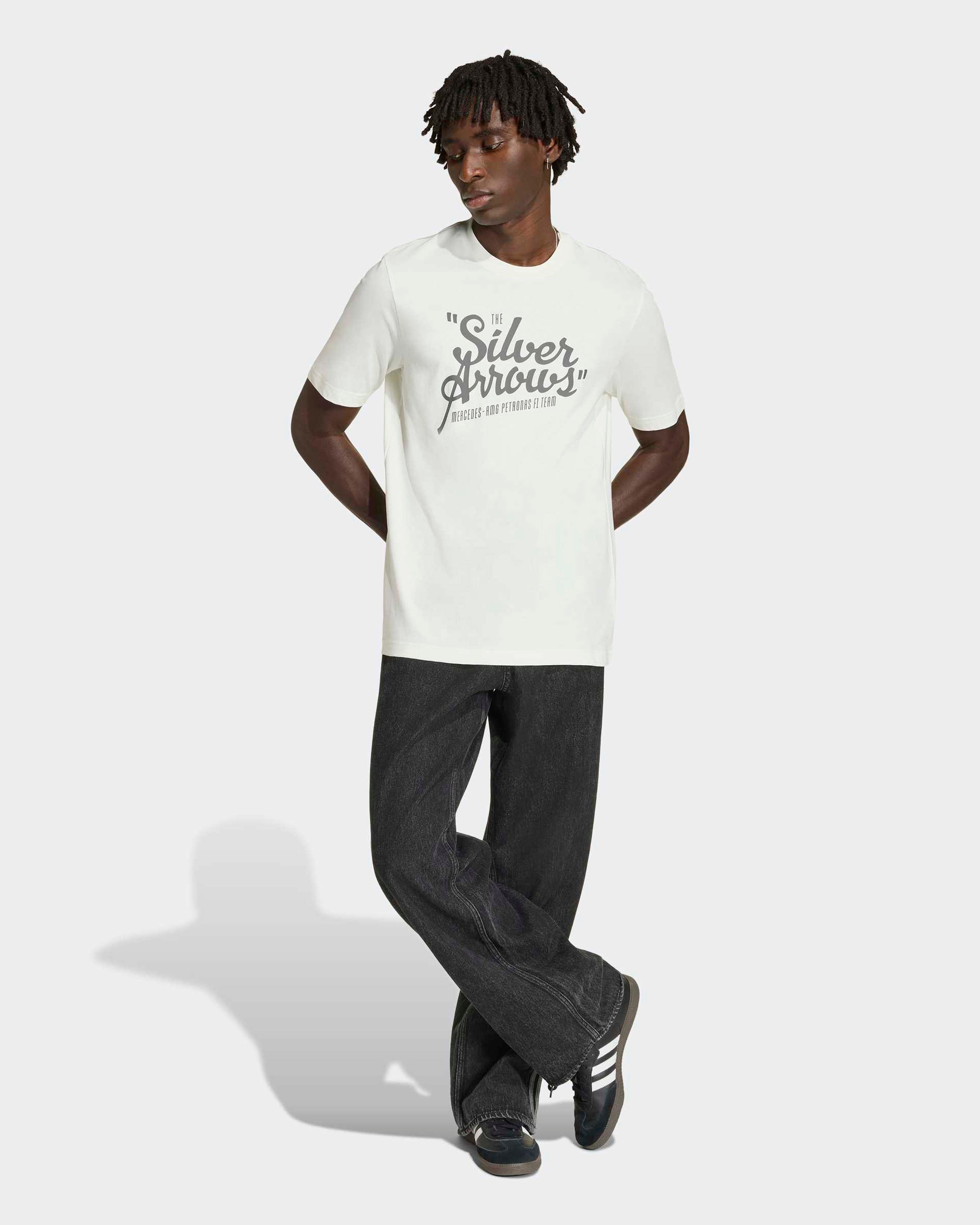 Mens Silver Arrows Heritage T-shirt Off White