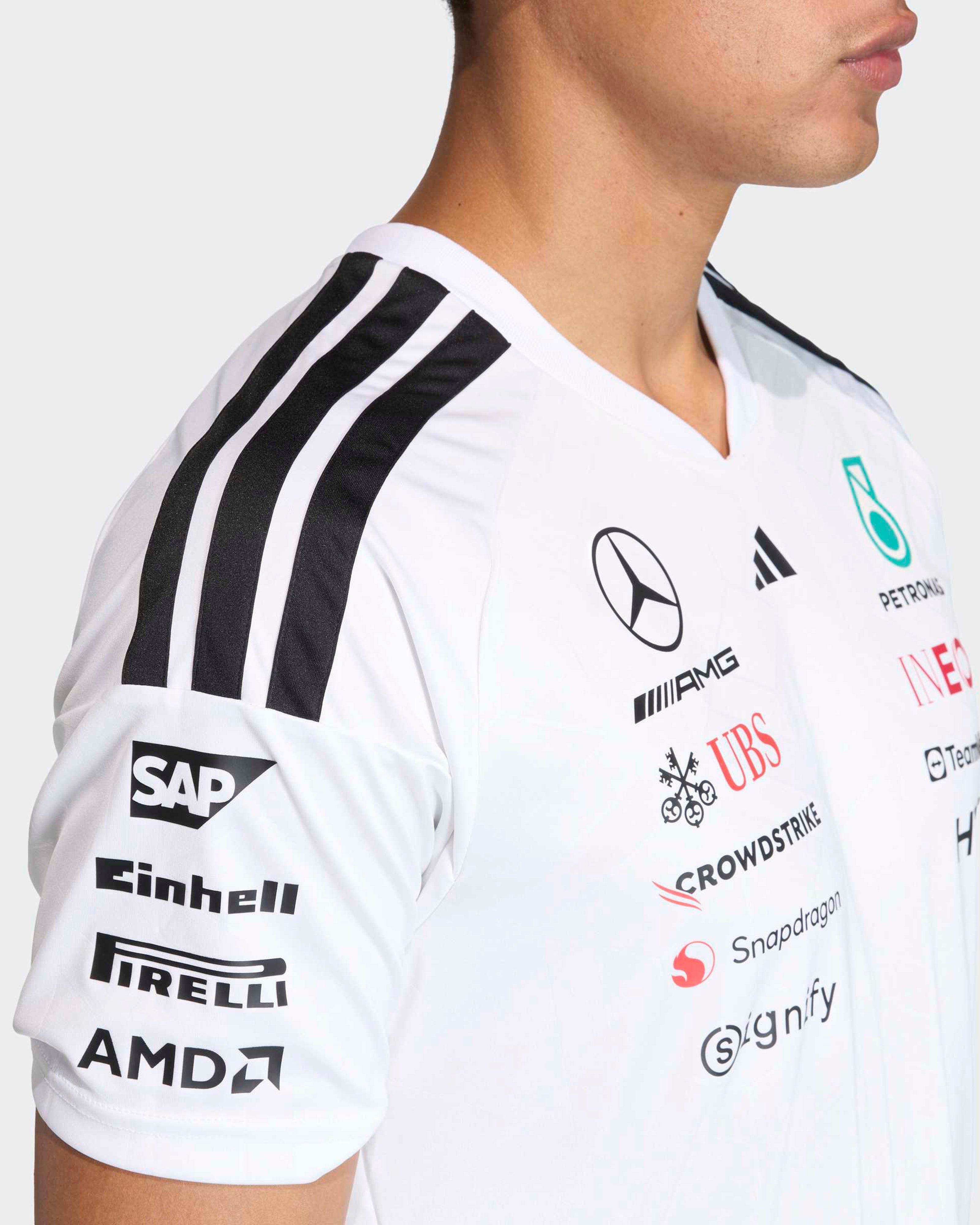 Men's 2026 Team Driver Tee - White | Mercedes-AMG PETRONAS F1