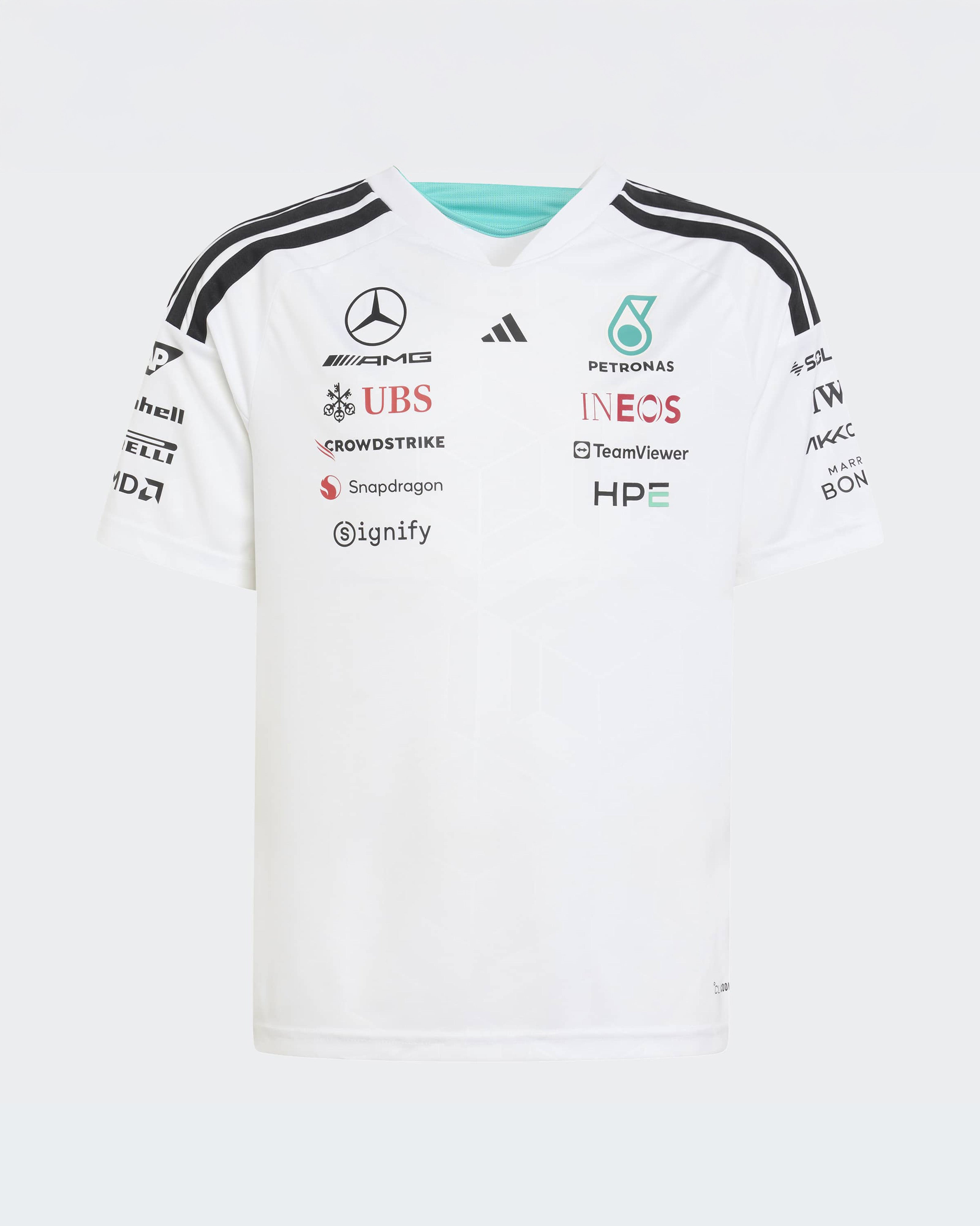 Kids 2026 Team Driver Tee – White | Official Mercedes-AMG PETRONAS