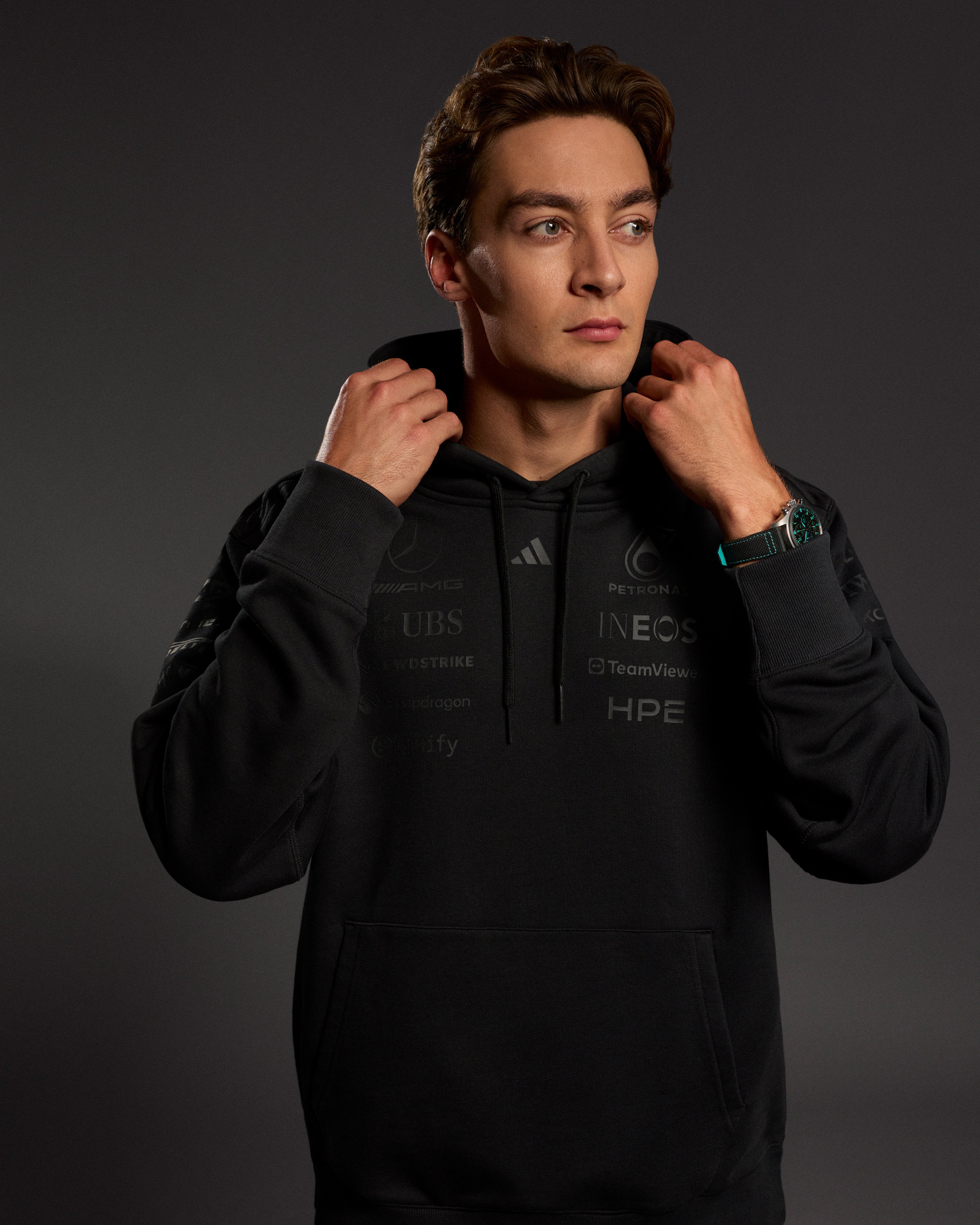 ◈ adidas × Mercedes-AMG / ポロシャツ Black L adidas MERCEDES - AMG PETRONAS FORMULA ONE TEAM POLO - Black