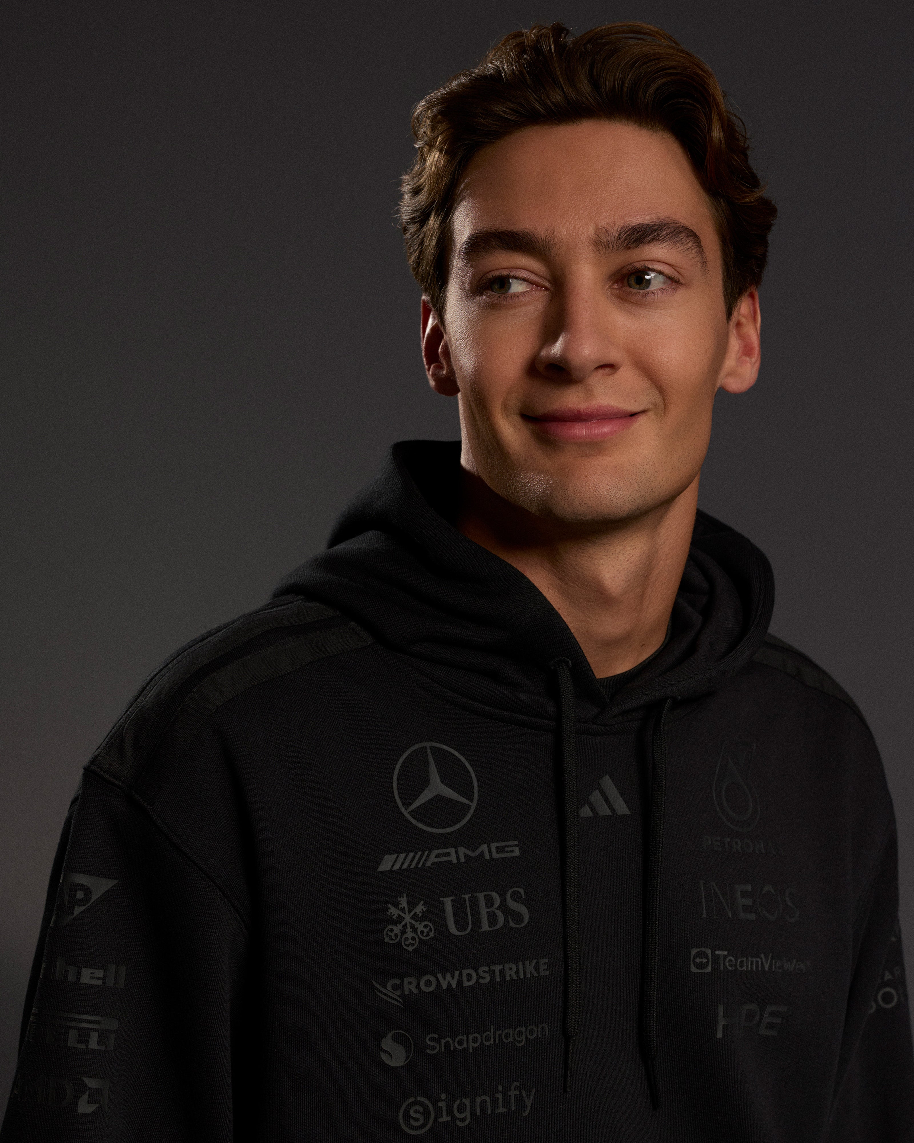 2026 Men's Lights Out Hoodie - Black | Mercedes-AMG PETRONAS F1