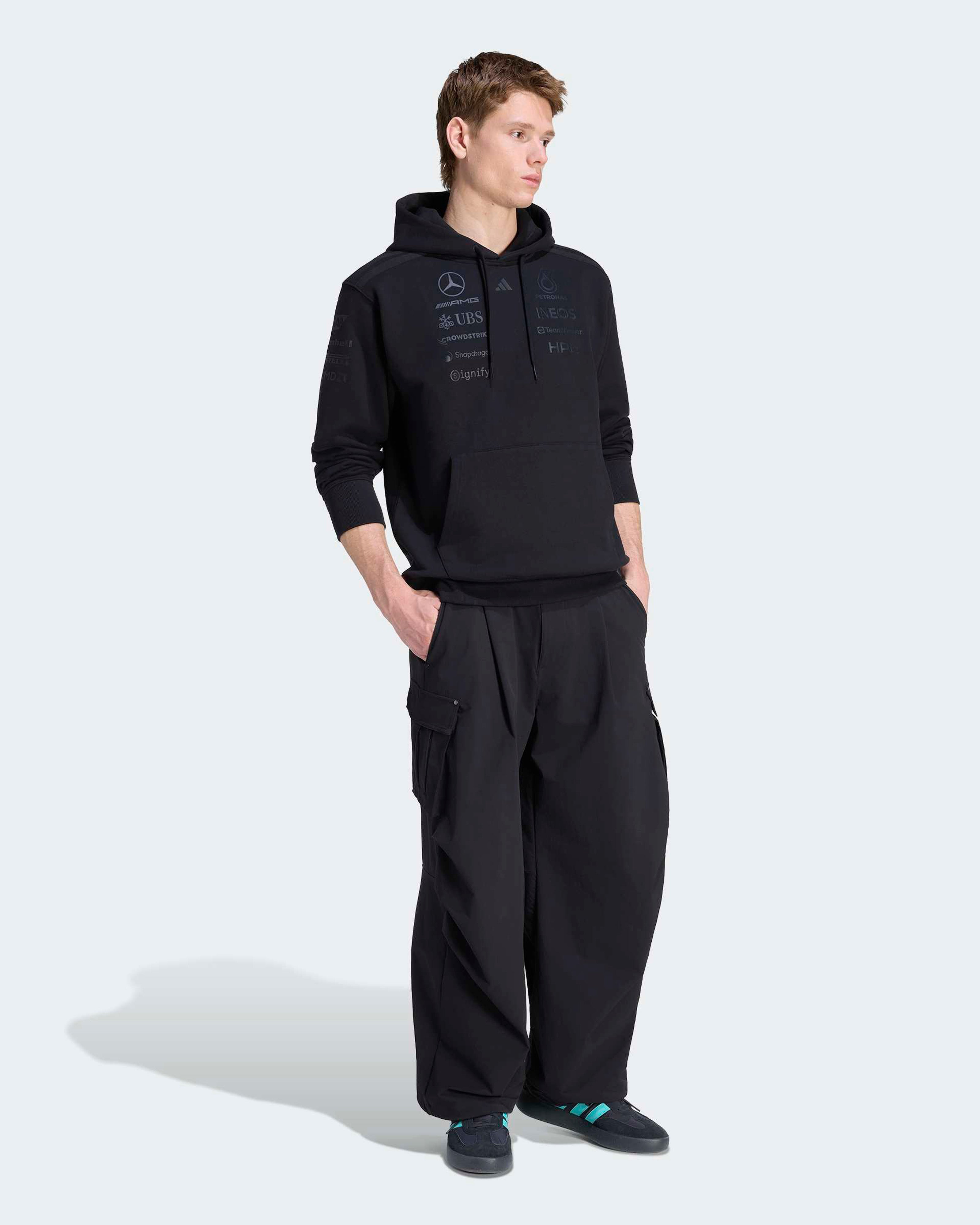 2026 Men's Lights Out Hoodie - Black | Mercedes-AMG PETRONAS F1