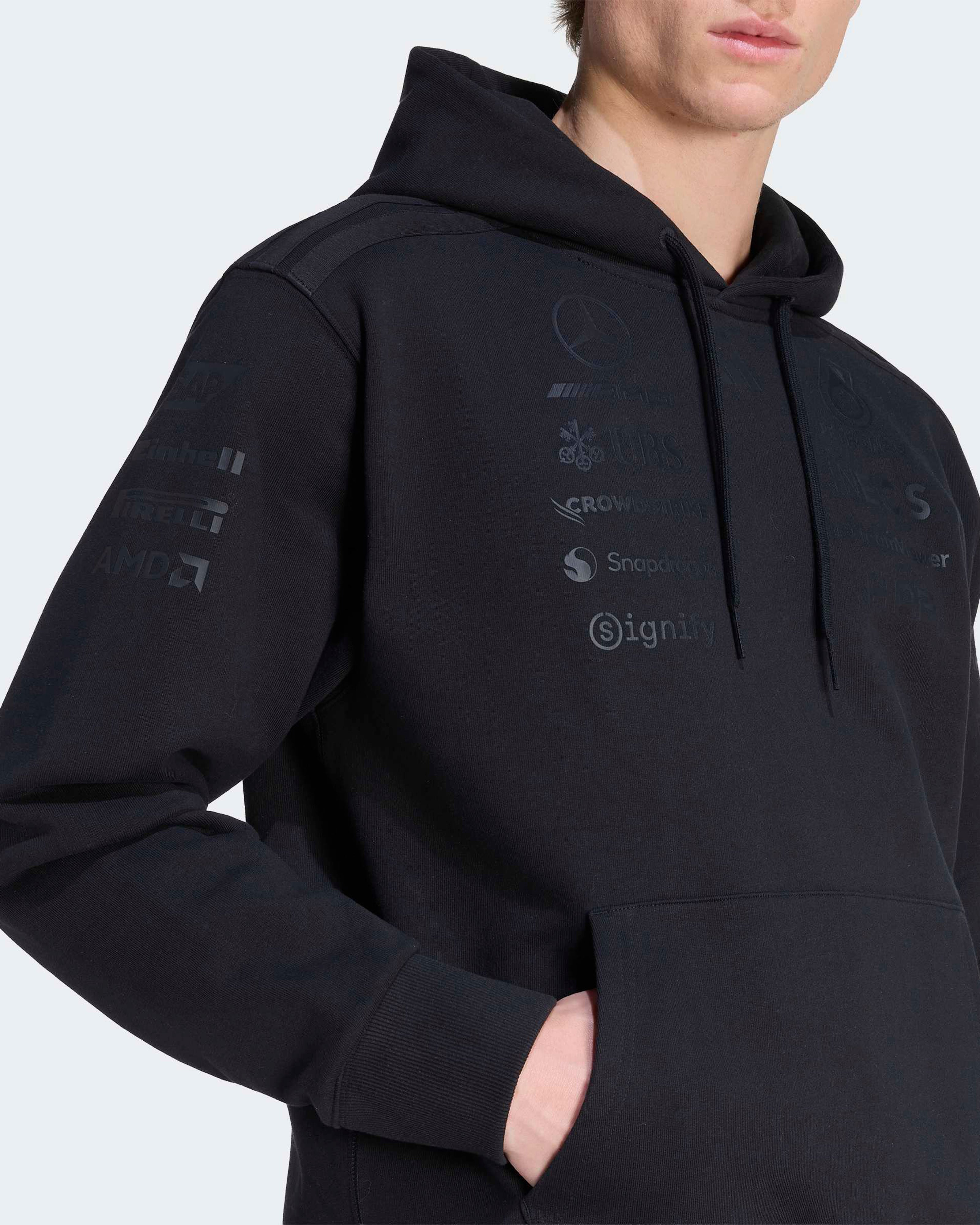 2026 Men's Lights Out Hoodie - Black | Mercedes-AMG PETRONAS F1