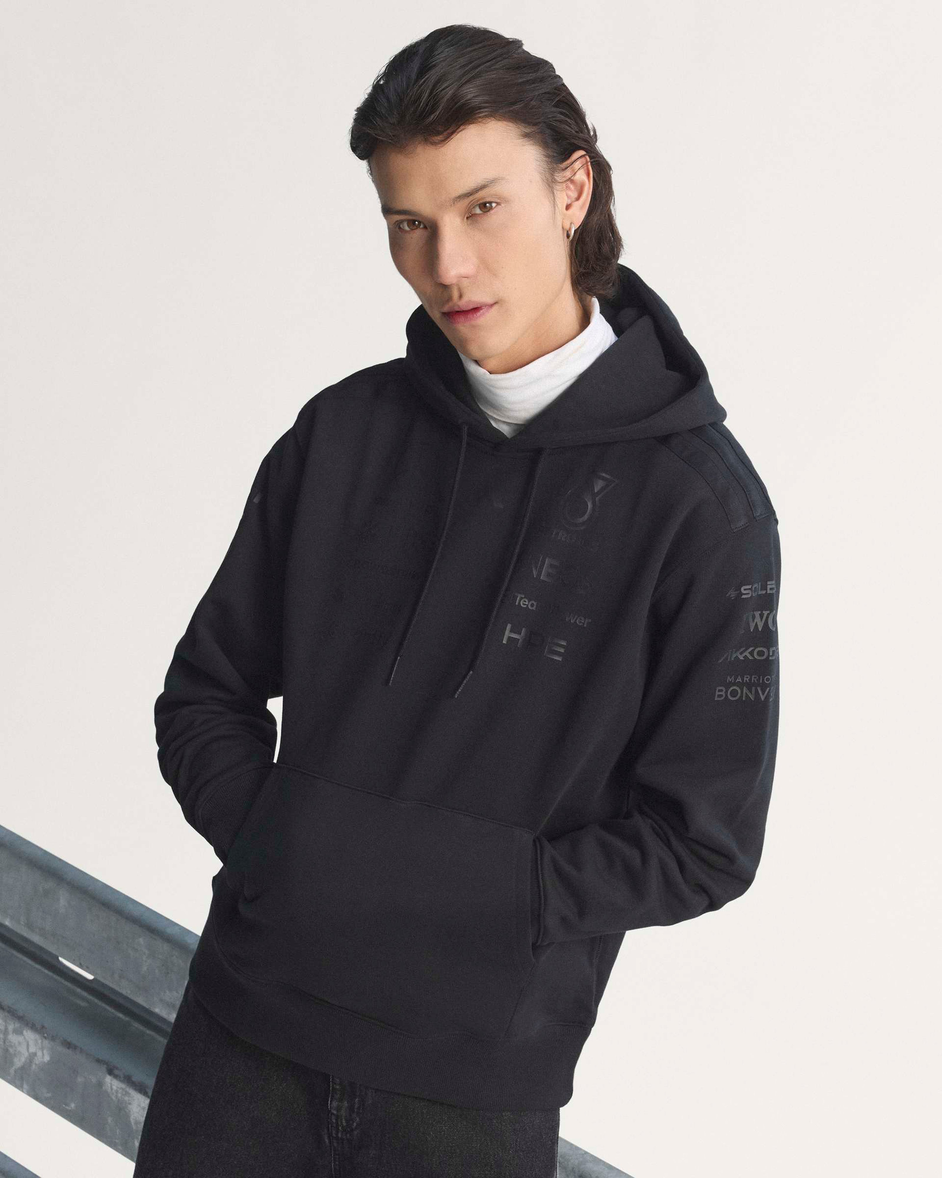 2026 Men's Night Hoodie - Black | Mercedes-AMG PETRONAS F1 Team x