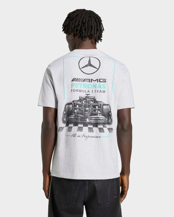 Mens Graphic Race T-shirt Grey