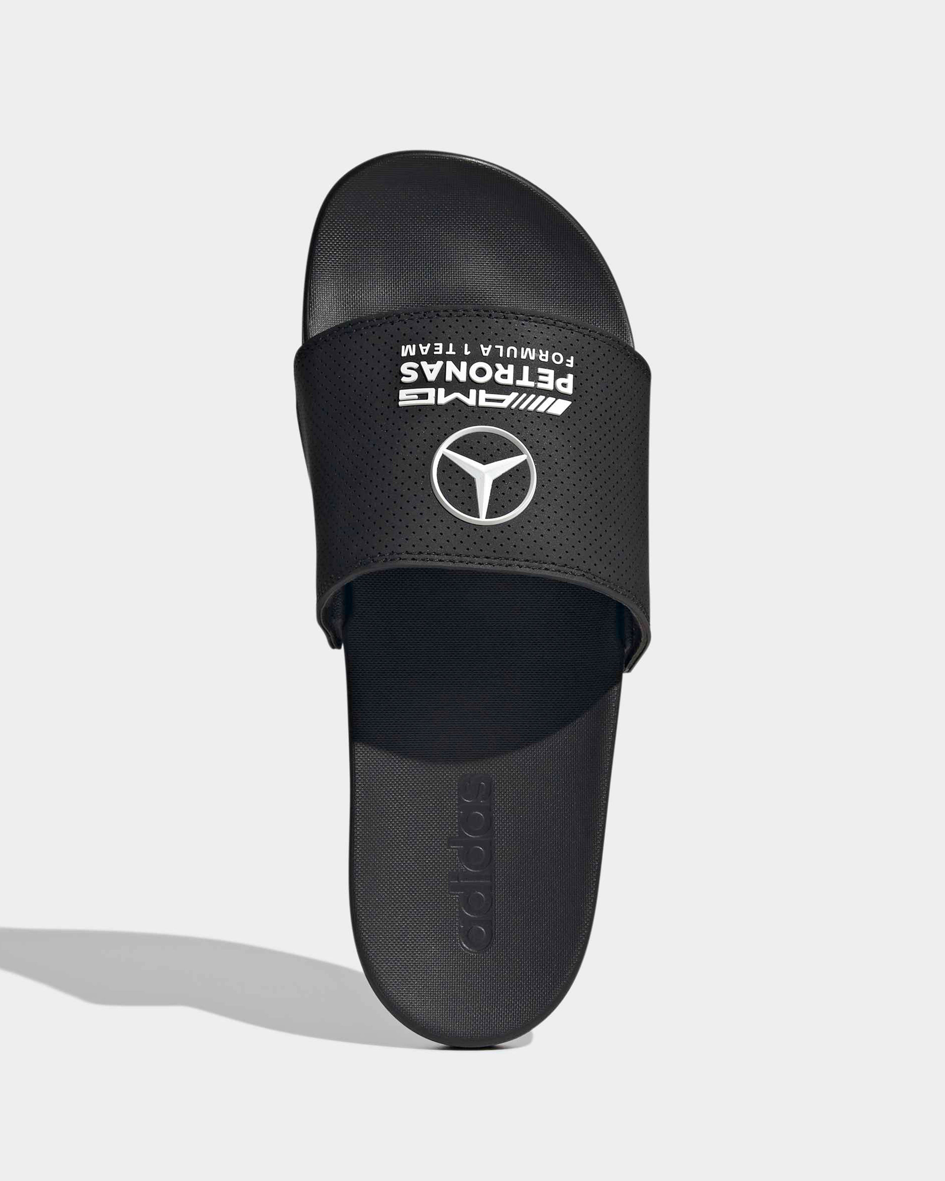 2026 Adilette Comfort Slides - Black | Mercedes-AMG PETRONAS F1