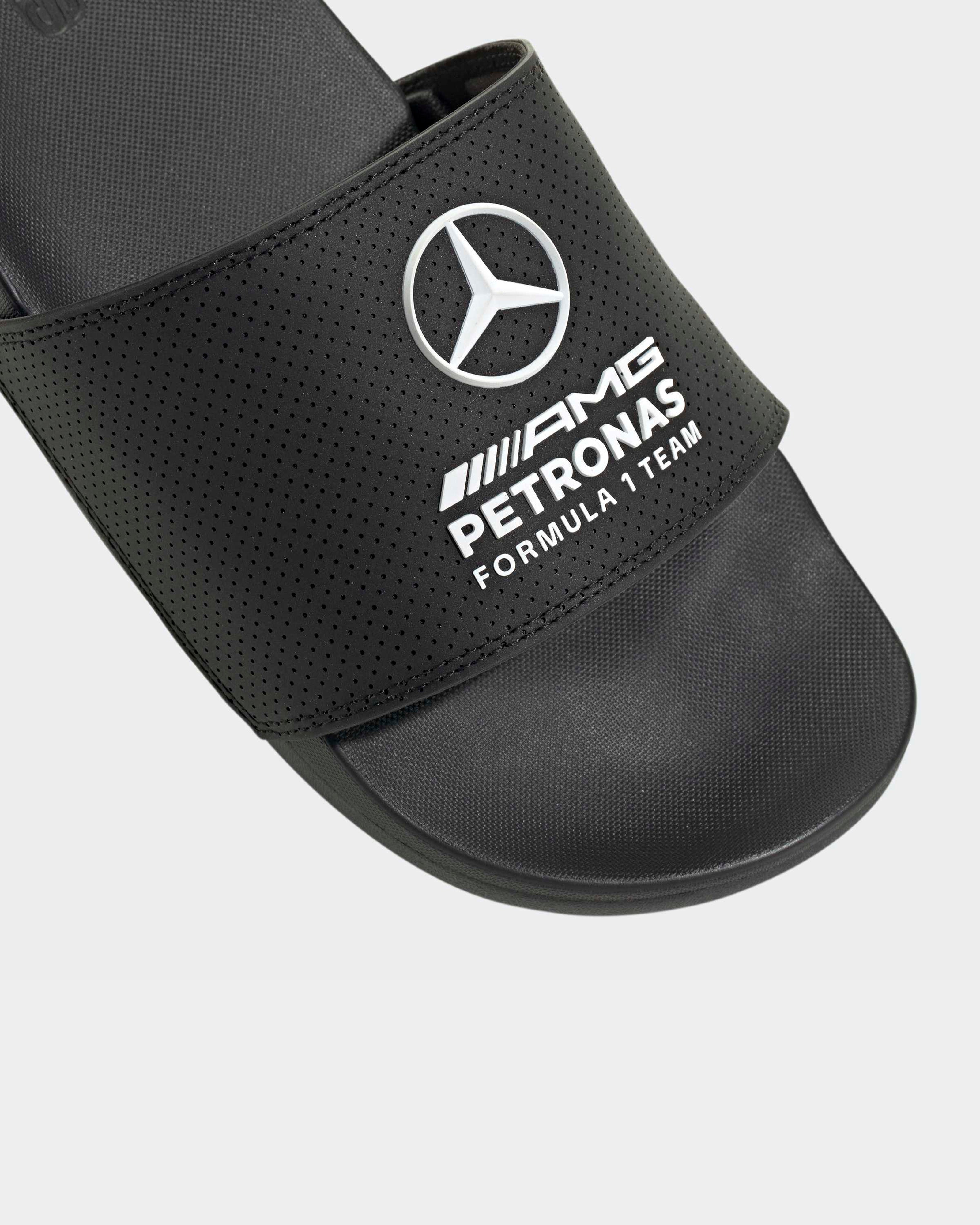 2026 Adilette Comfort Slides - Black | Mercedes-AMG PETRONAS F1