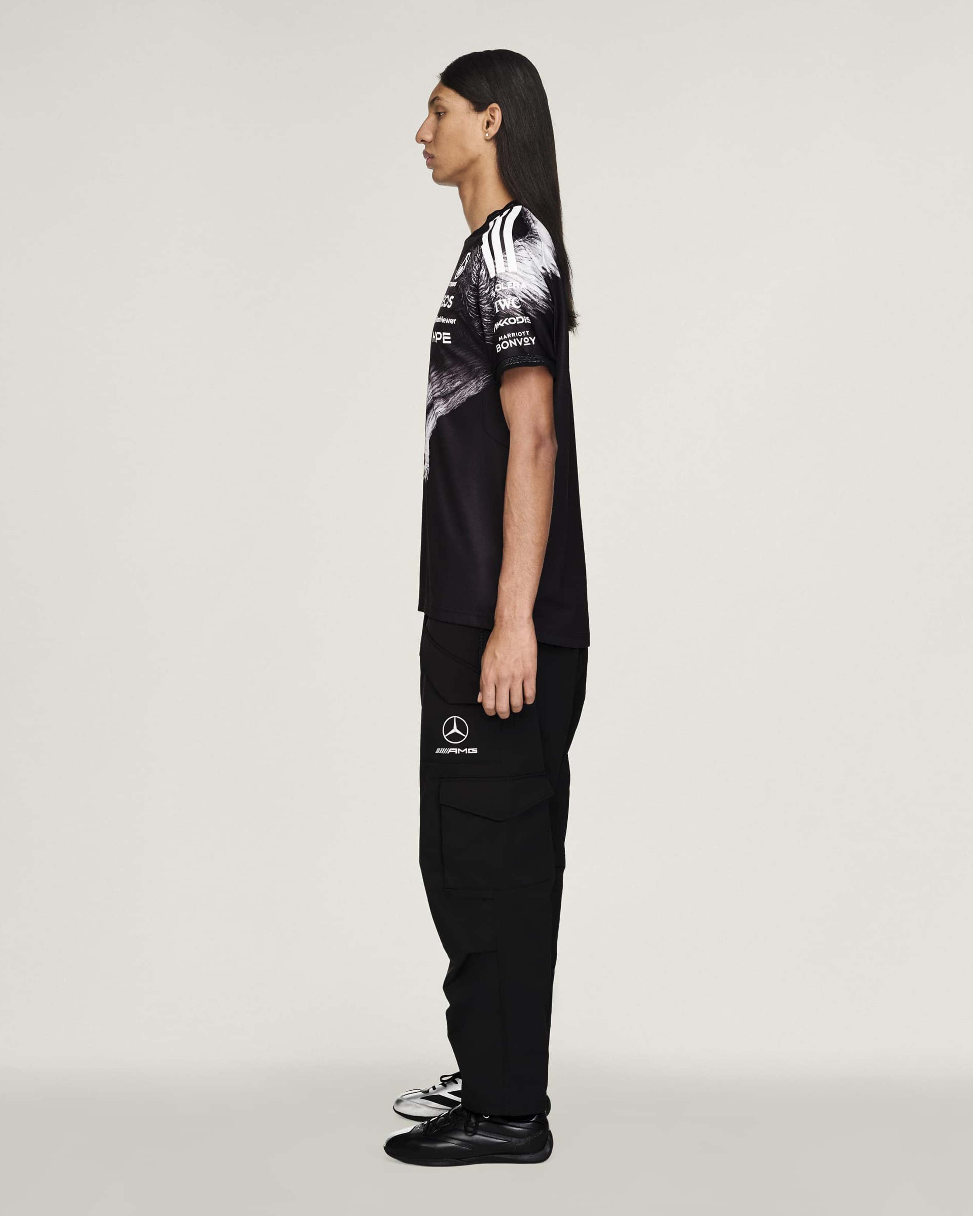 Y-3 Short-Sleeve Team Driver Tee - Black (2026) | Mercedes-AMG