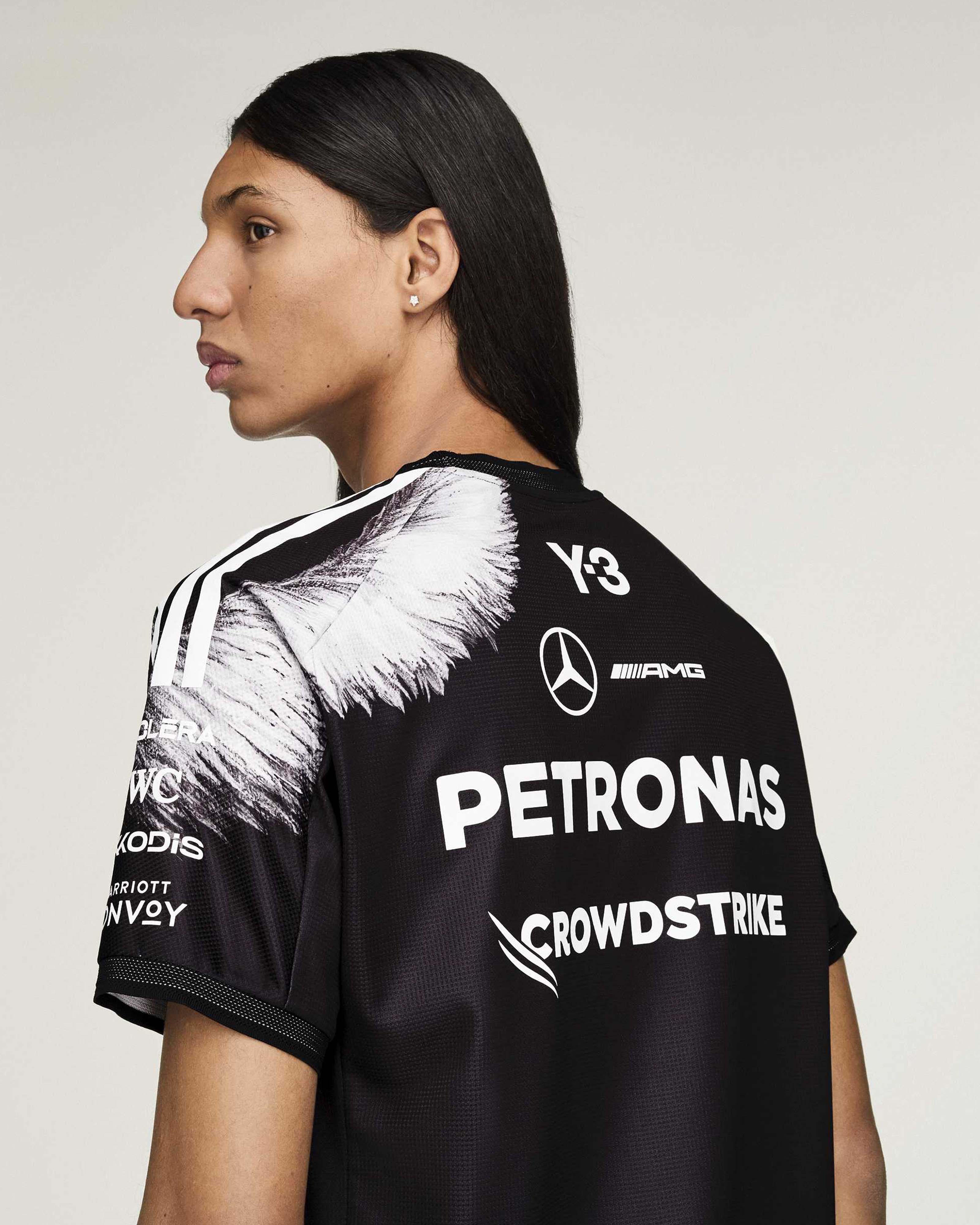 Y-3 Short-Sleeve Team Driver Tee - Black (2026) | Mercedes-AMG