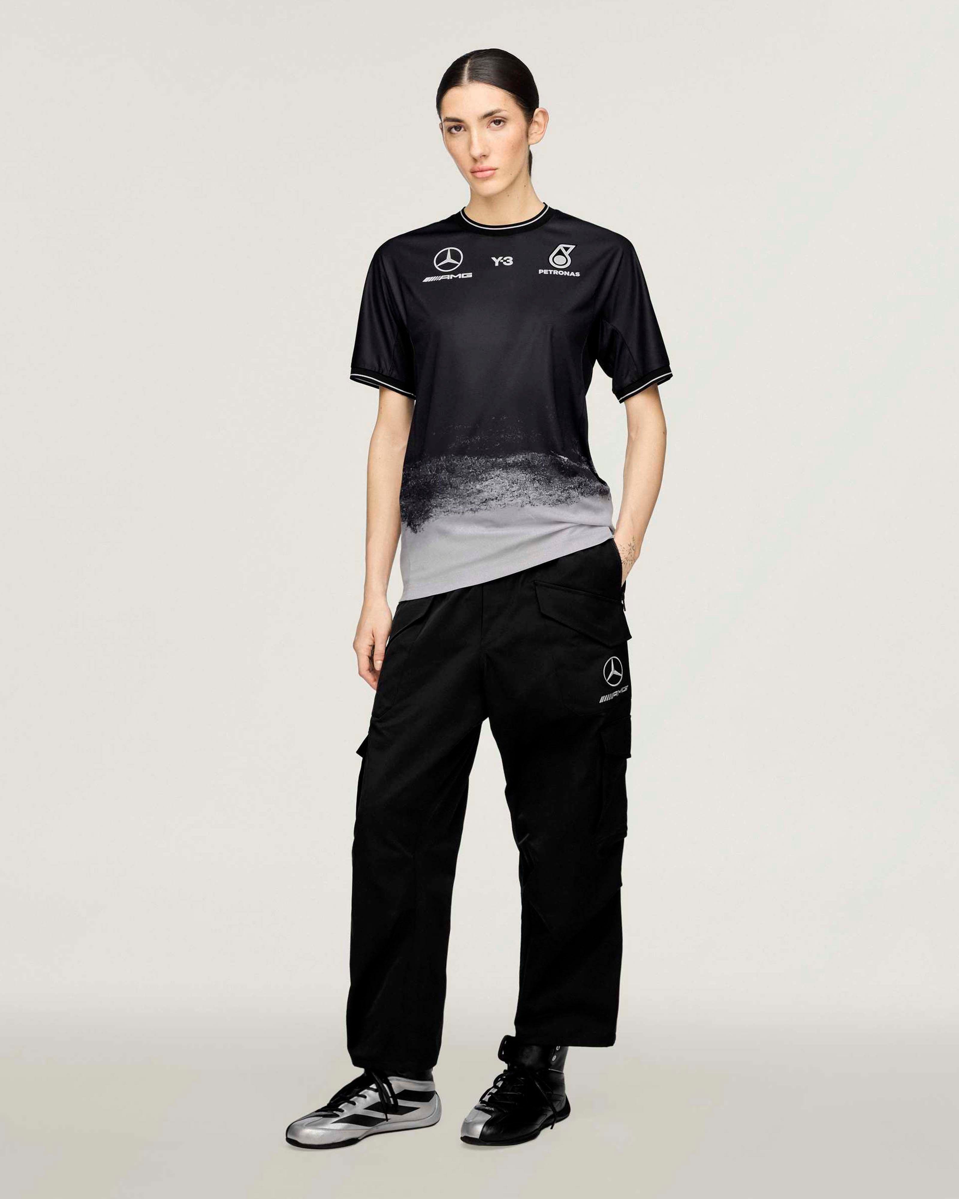 2026 Y-3 Mechanics Tee - Black | Mercedes-AMG PETRONAS F1 Team