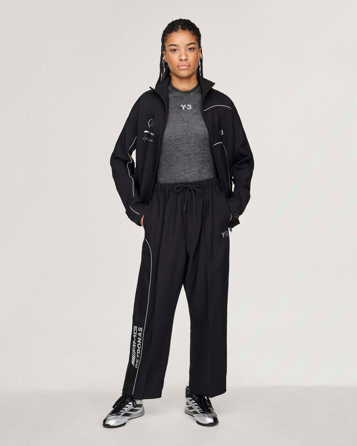 2026 Y-3 Track Pants - Black | Official Mercedes-AMG PETRONAS F1 