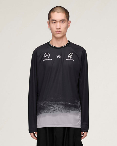 Y-3 Long-Sleeve Mechanics Tee - Black | Mercedes-AMG PETRONAS F1