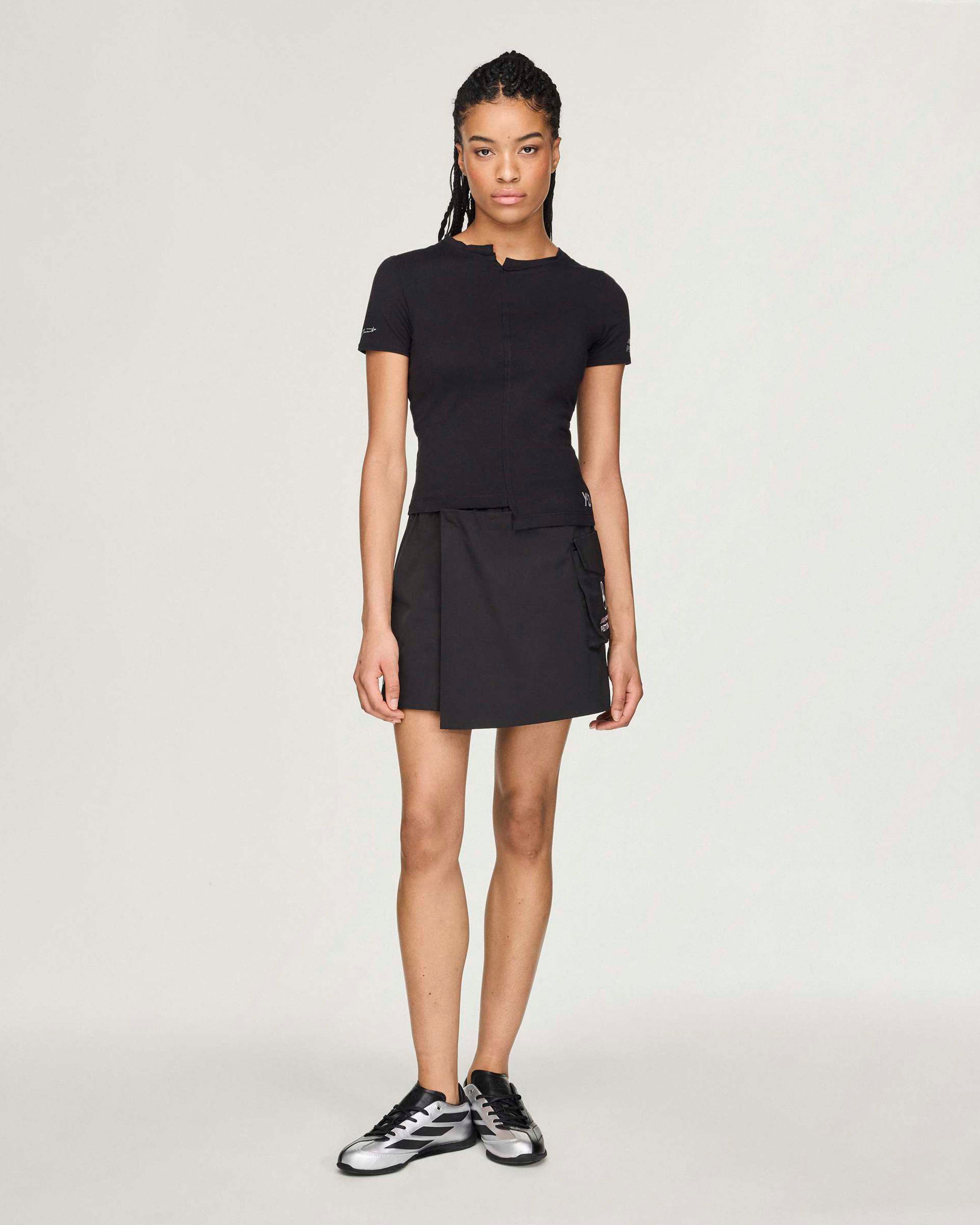 2026 Women's Y-3 Fitted T-shirt Black | Mercedes-AMG PETRONAS F1