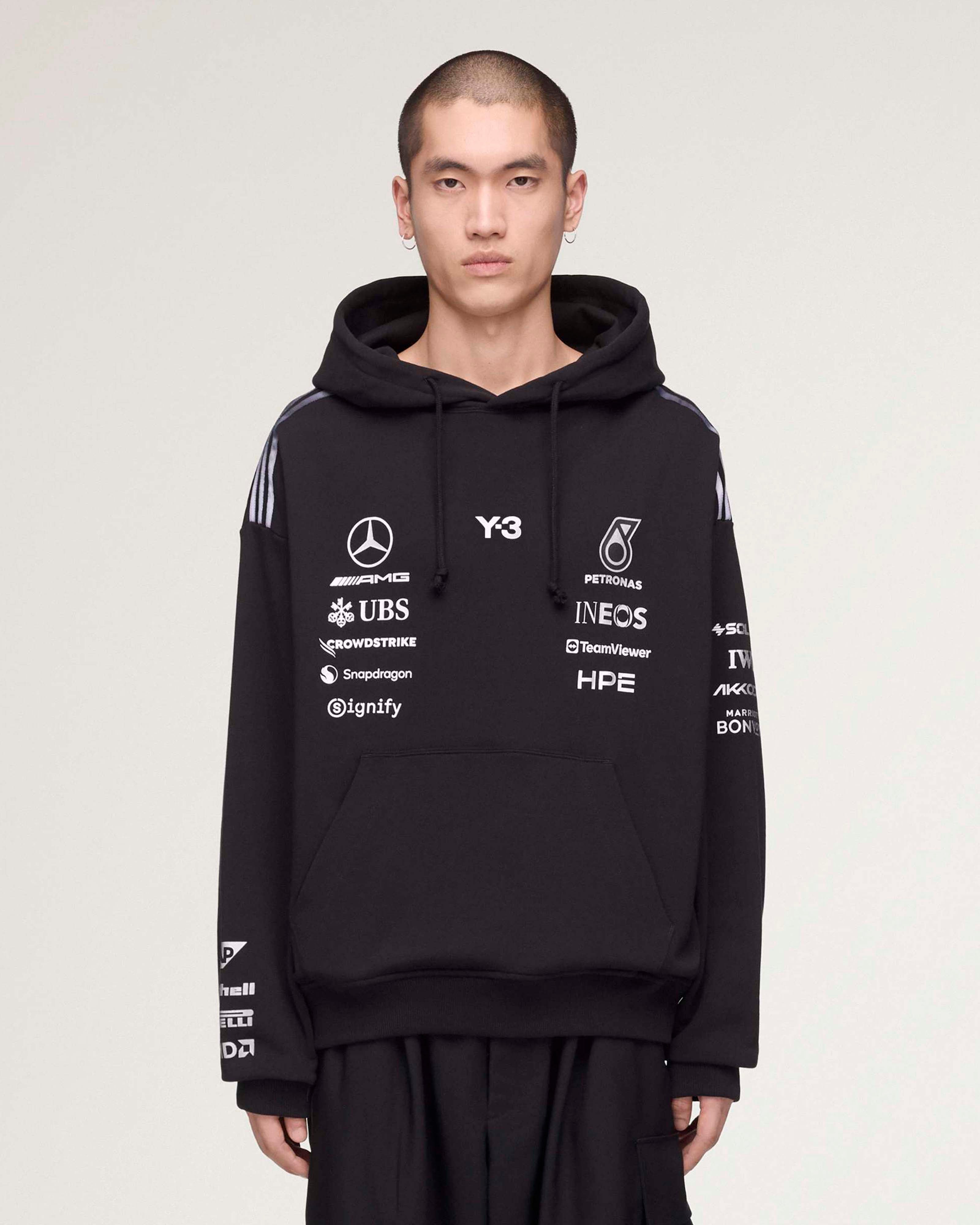 2026 Y-3 Team Hoodie - Black | Official Mercedes-AMG PETRONAS F1