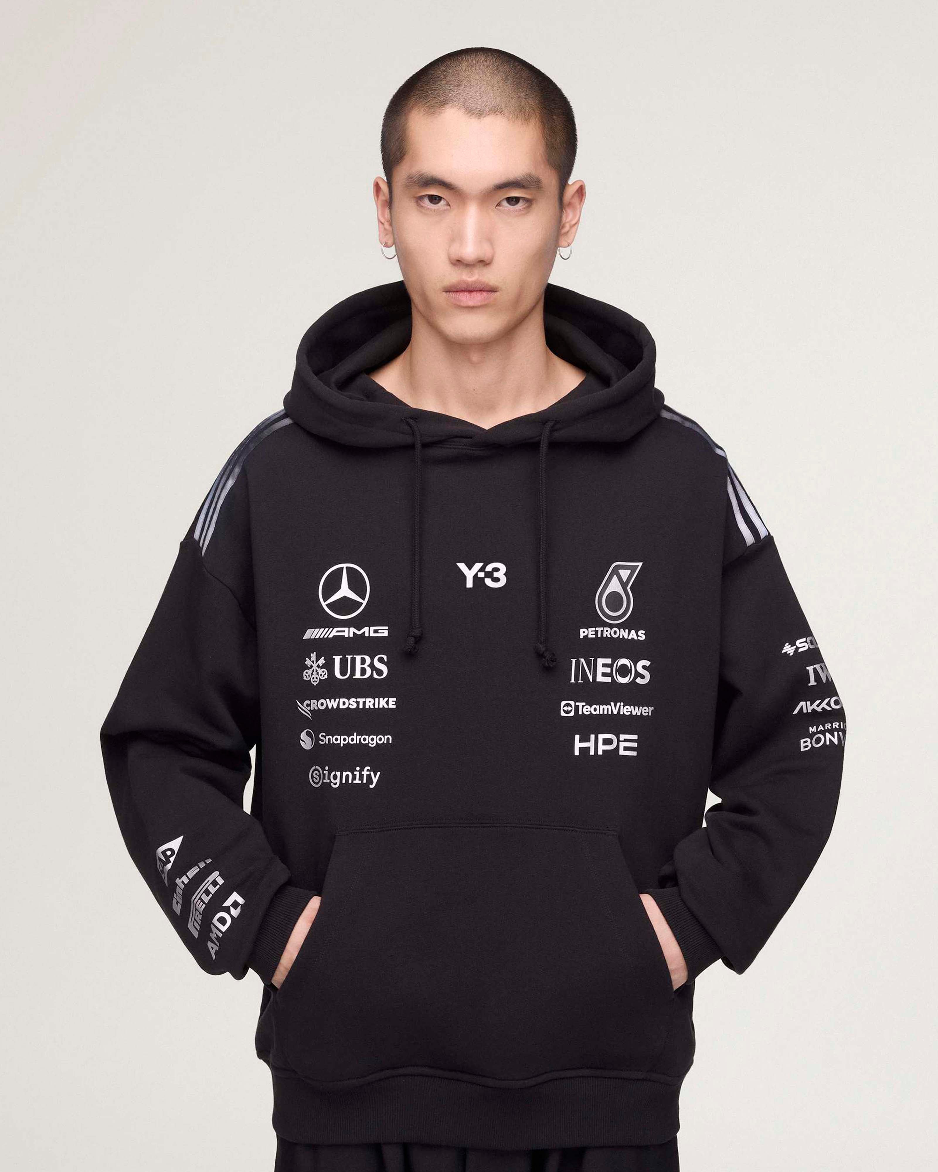 2026 Y-3 Team Hoodie - Black | Official Mercedes-AMG PETRONAS F1