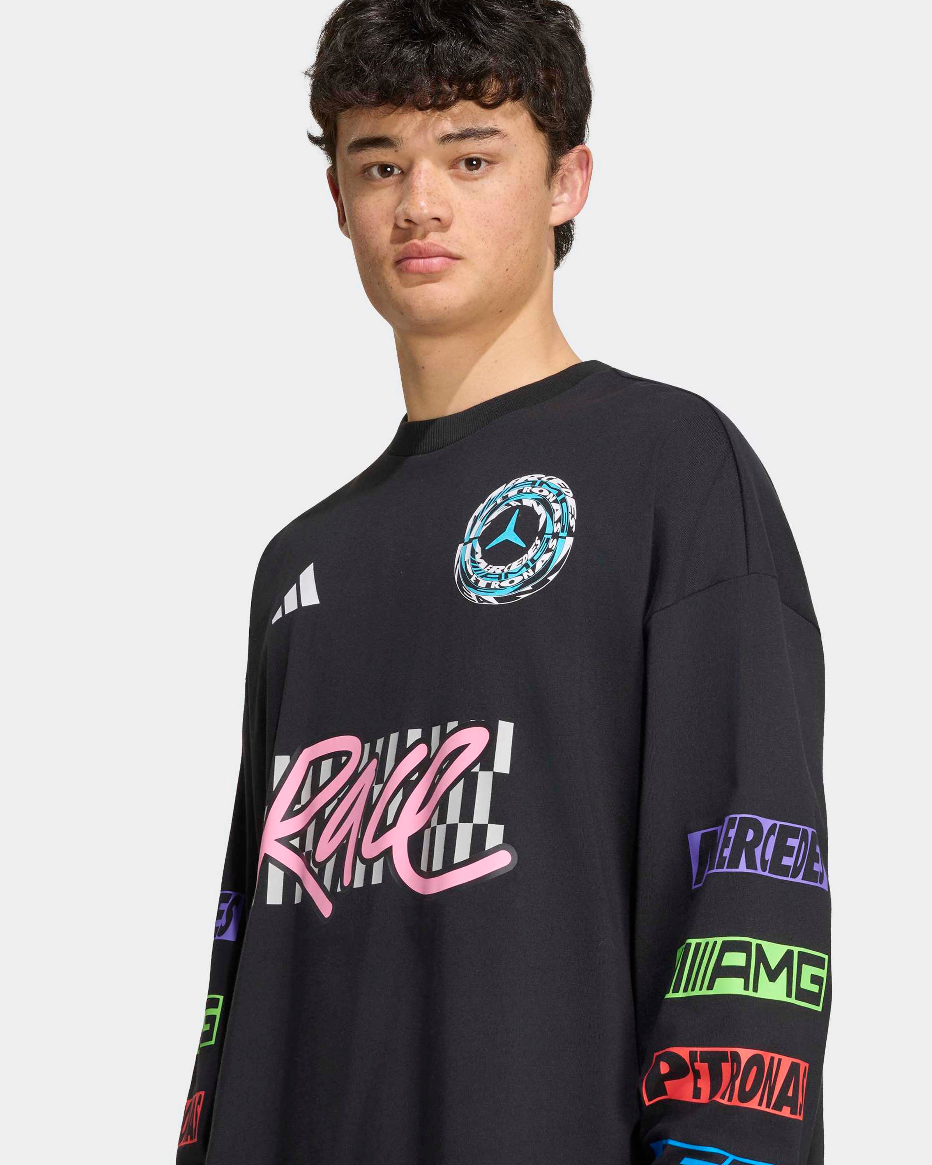 2026 Lights On Long Sleeve T-Shirt - Black | Mercedes-AMG PETRONAS