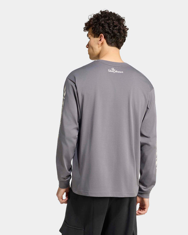 Mens Silver Arrows Longsleeve T-shirt Grey