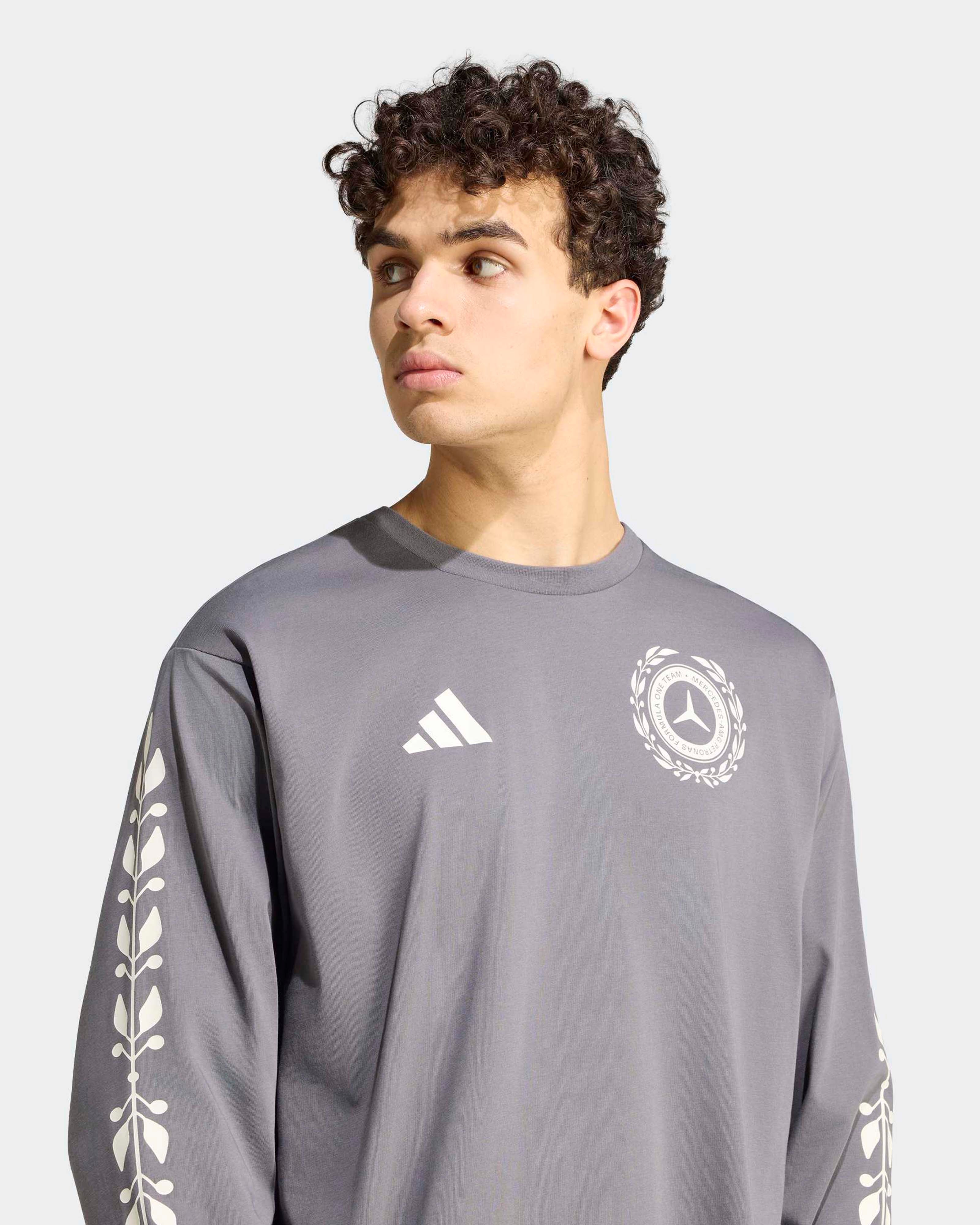 Mens Silver Arrows Longsleeve T-shirt Grey