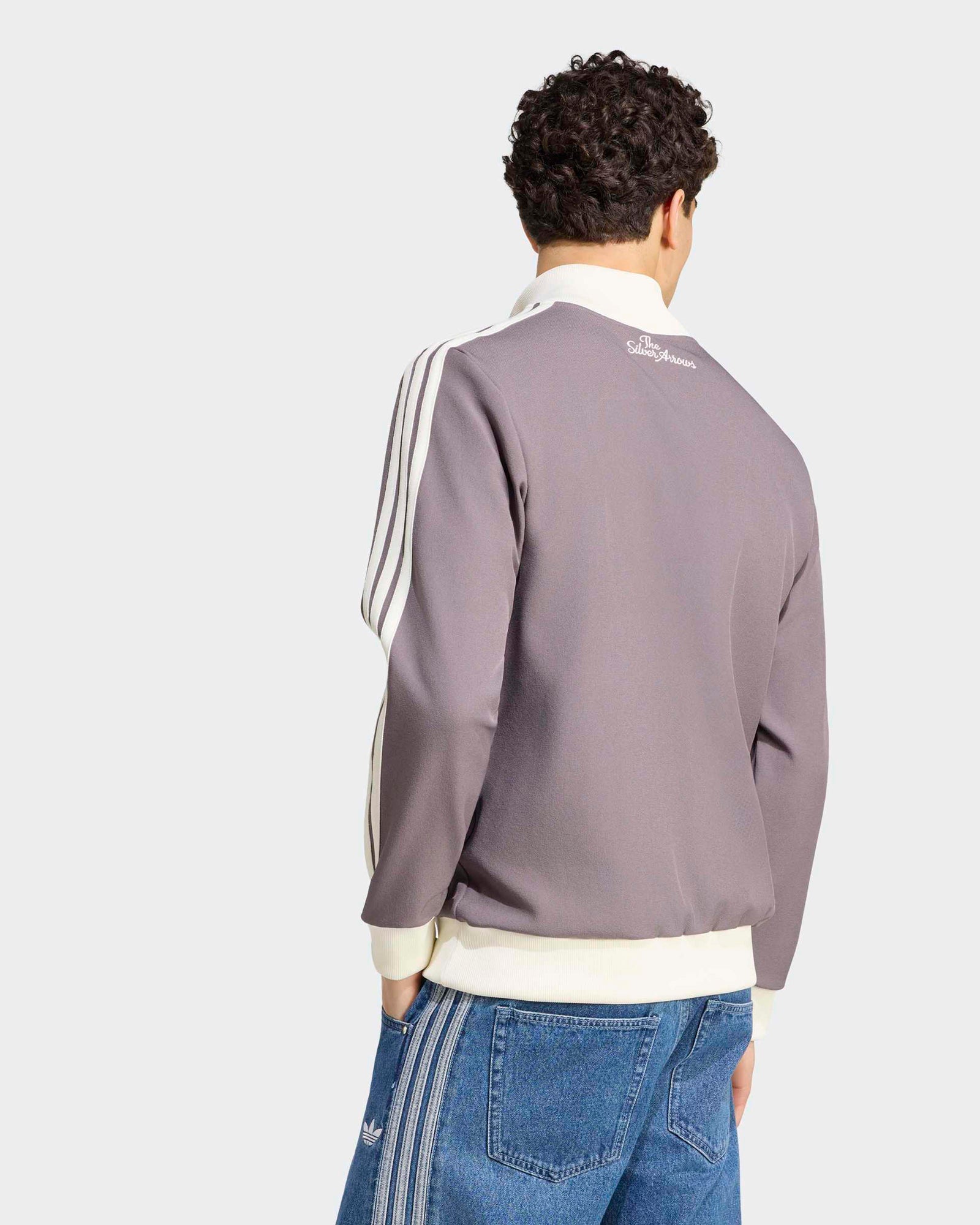 Mens Silver Arrows Icon Track Top Grey