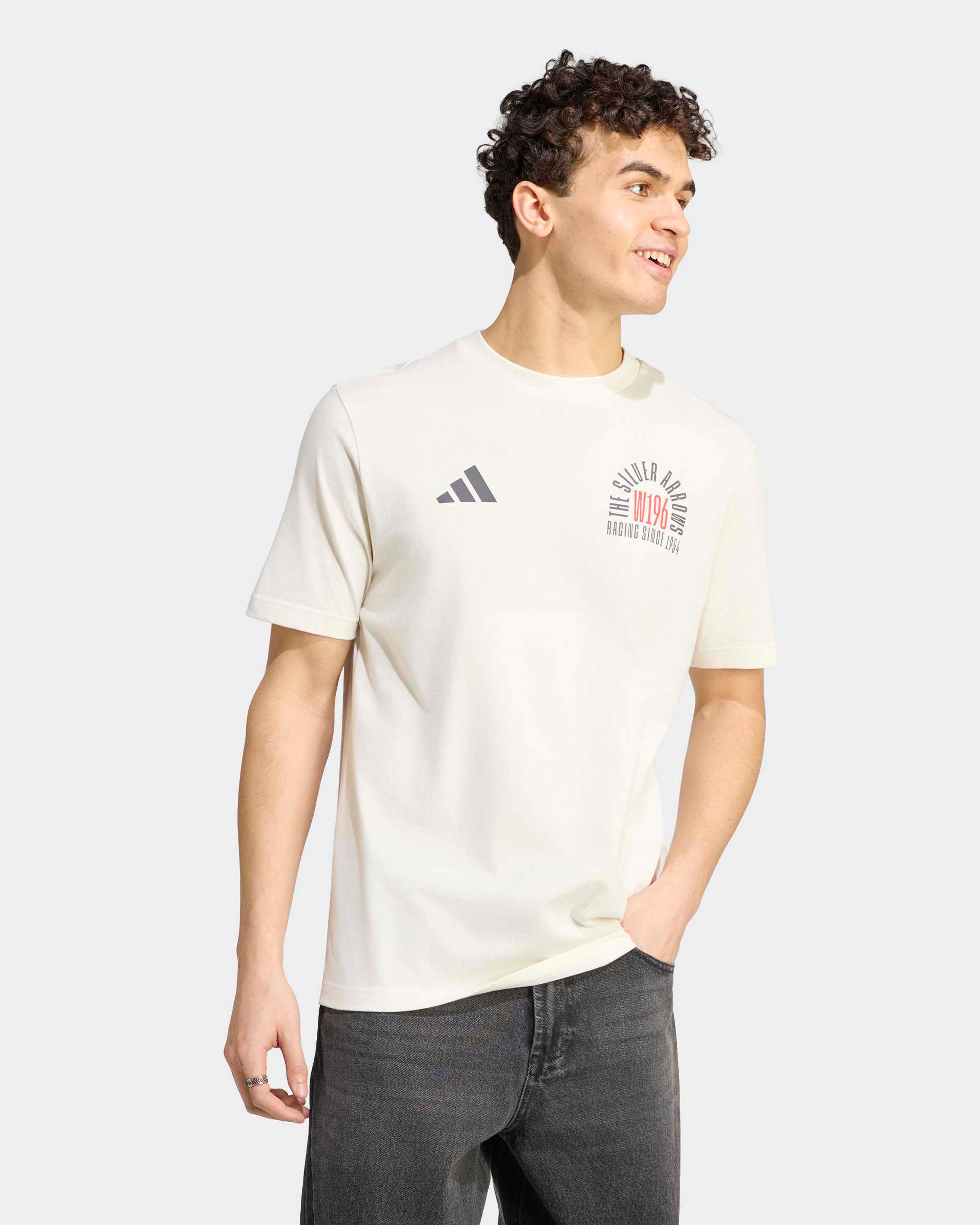 Mens Silver Arrows 1955 Graphic T-shirt Off White