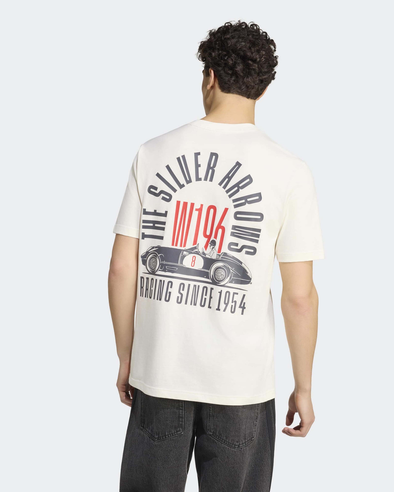 Mens Silver Arrows 1955 Graphic T-shirt Off White