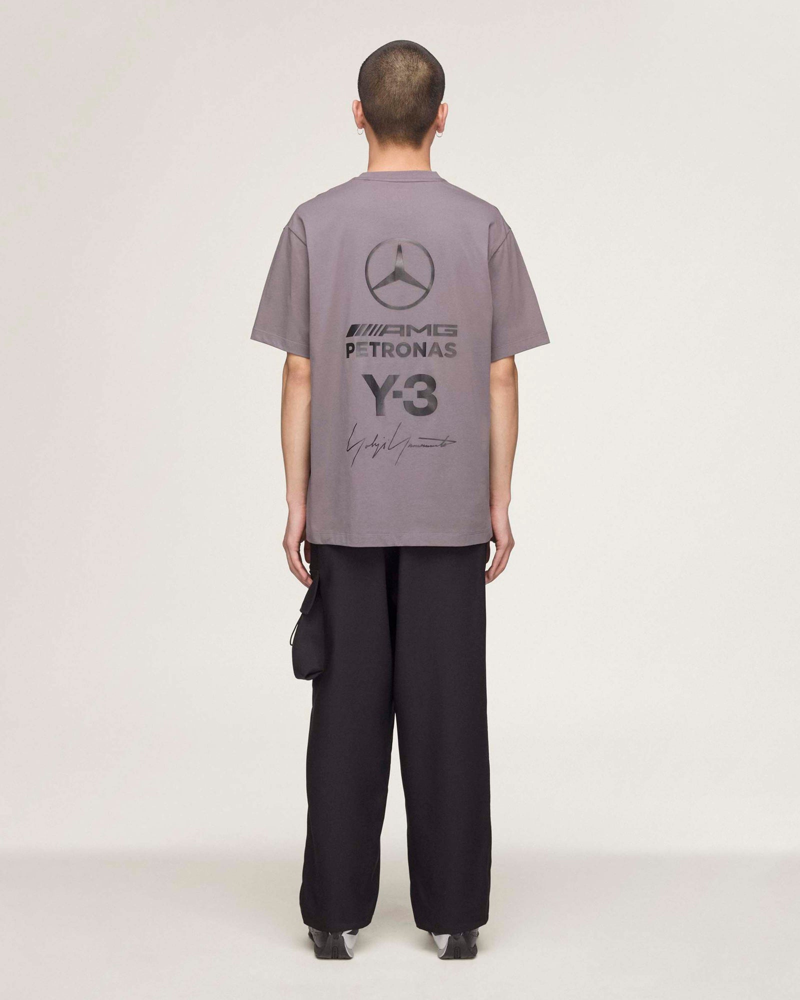 Y-3 Logo Short-Sleeve T-shirt Grey