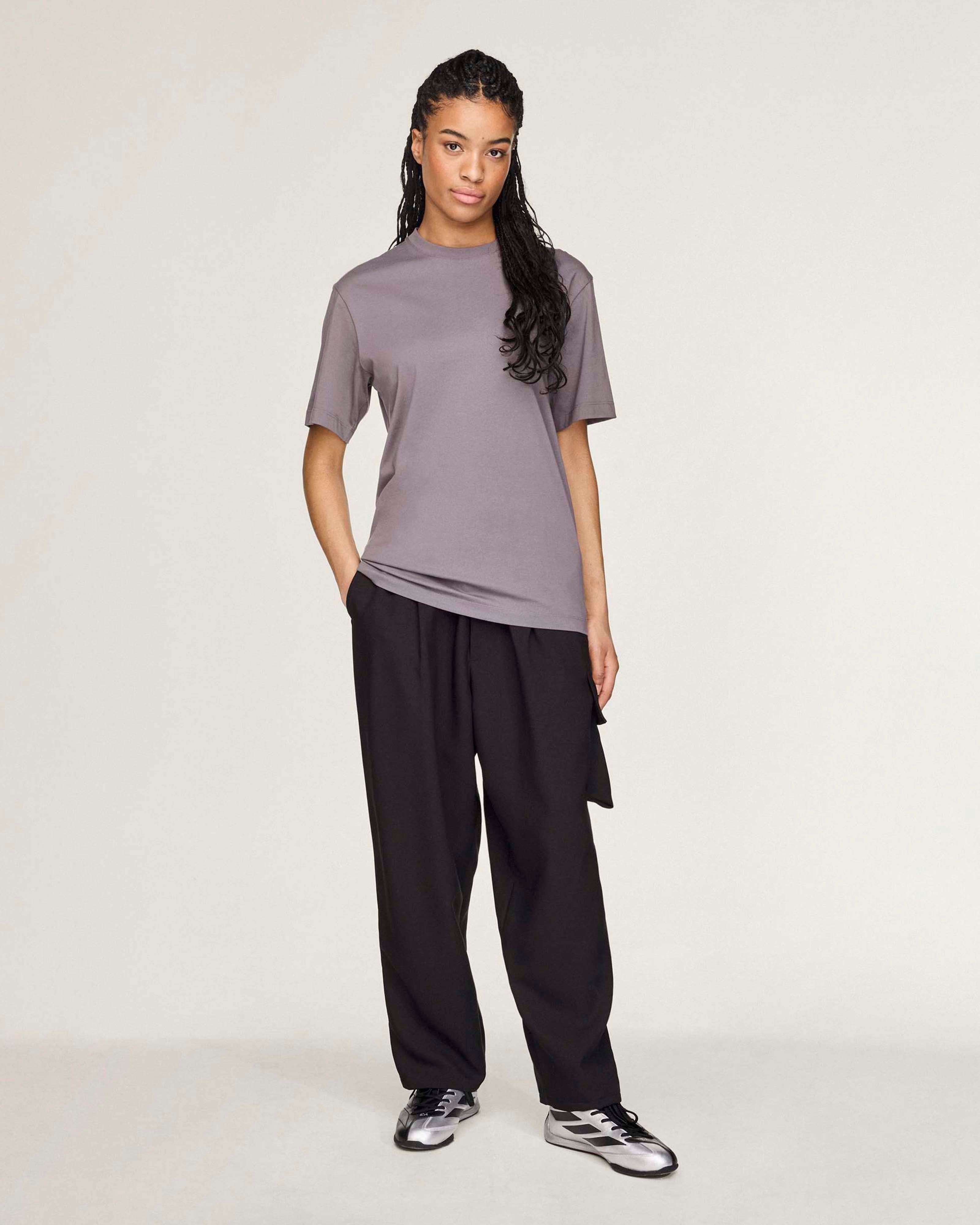 Y-3 Logo Short-Sleeve T-shirt Grey