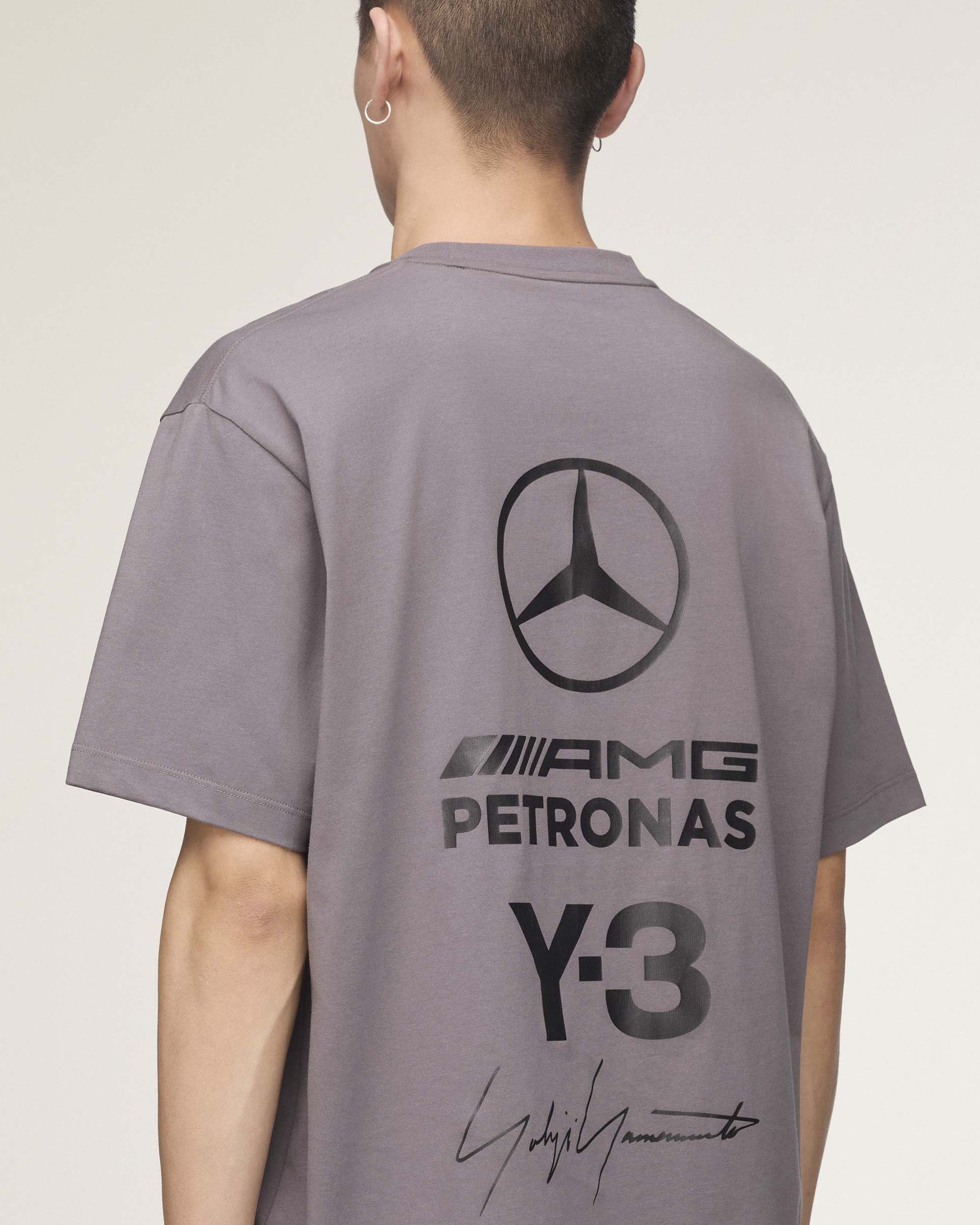Y-3 Logo Short-Sleeve T-shirt Grey