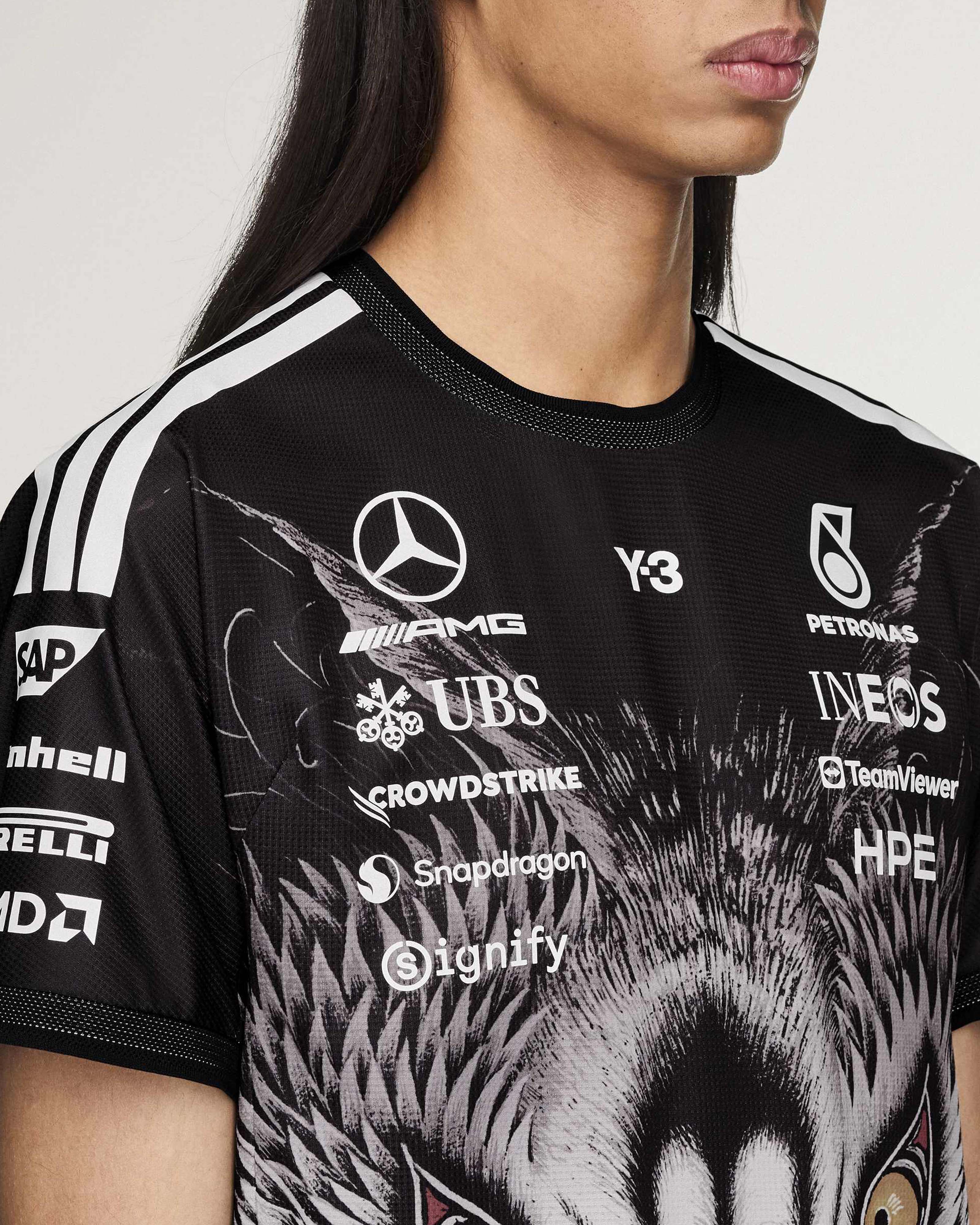 Mercedes-AMG PETRONAS F1 Team Y-3 Driver Tee - Black | Official