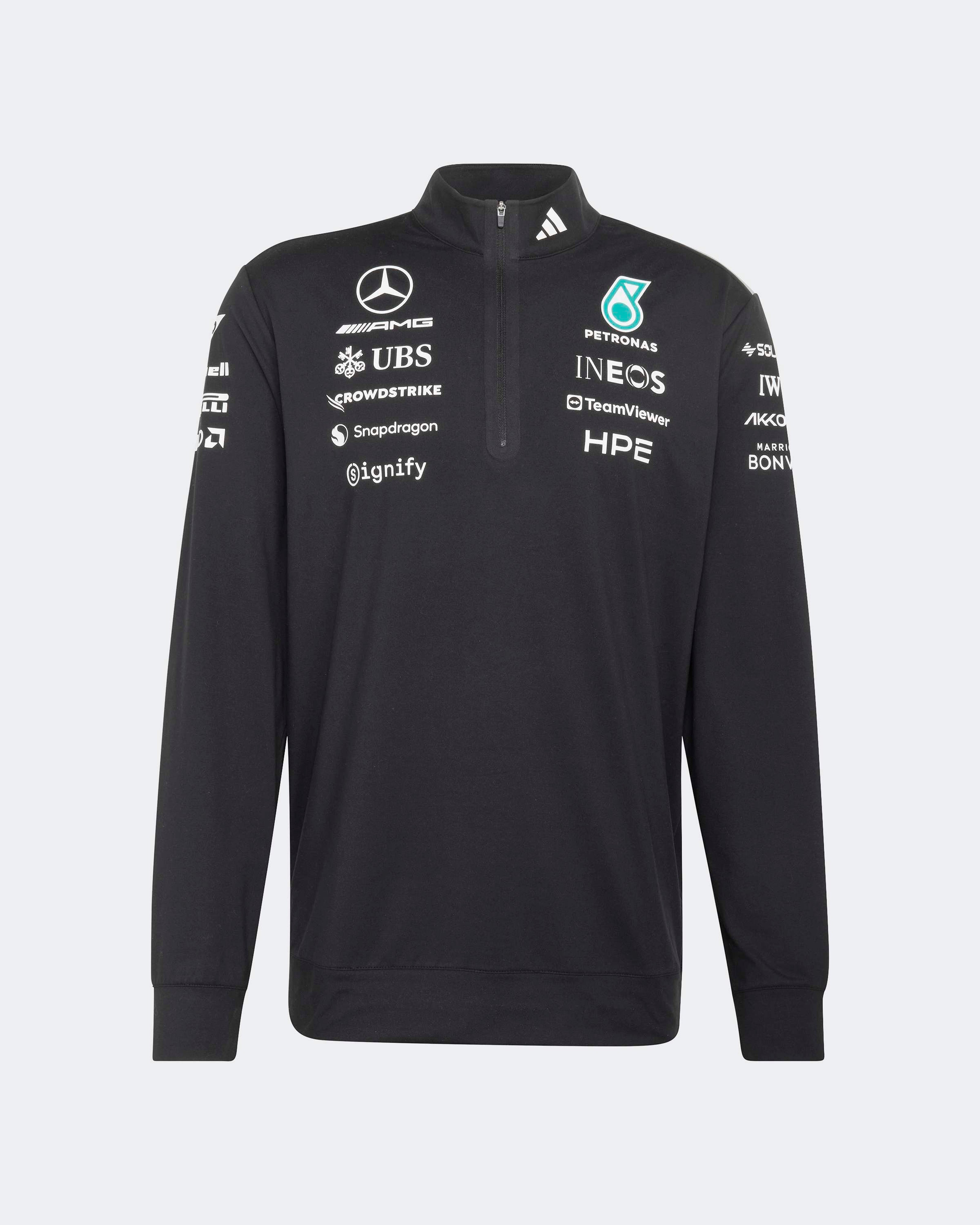 Men's 2026 Team Quarter-Zip Sweatshirt - Black | Mercedes-AMG