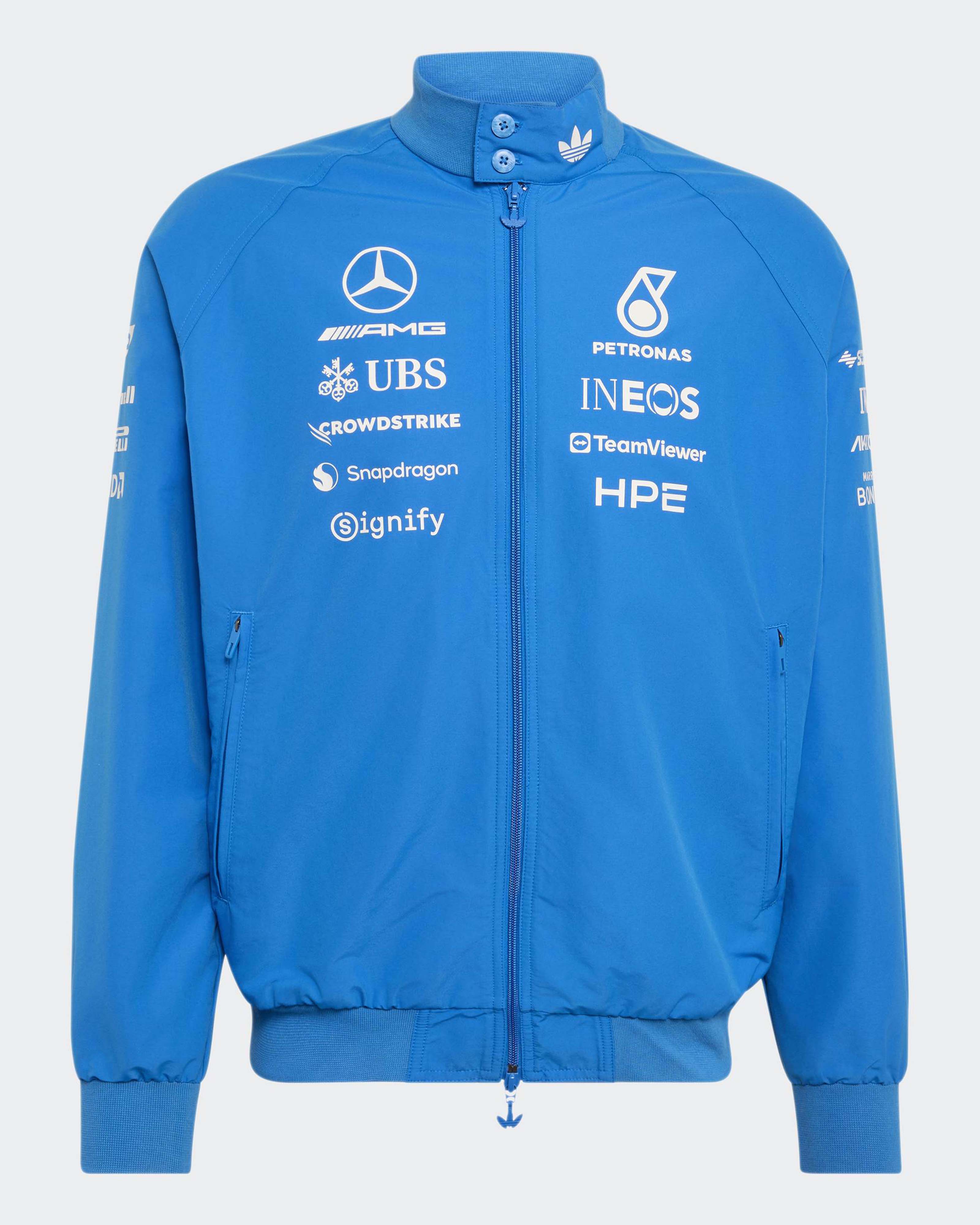 Mercedes-AMG PETRONAS F1 Team Men's Blue Wonder Harrington Jacket