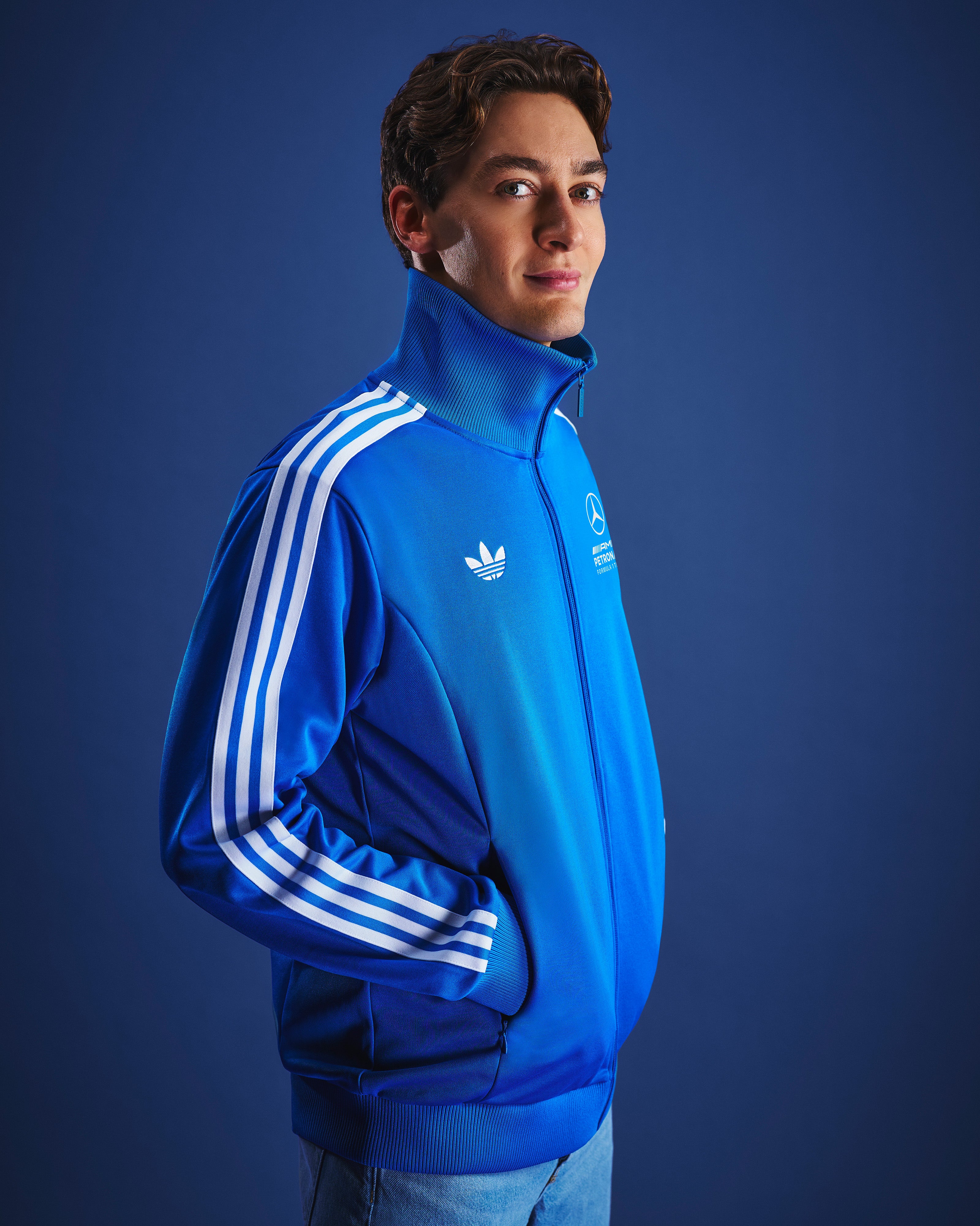 Mens Blue Wonder Track Top Blue