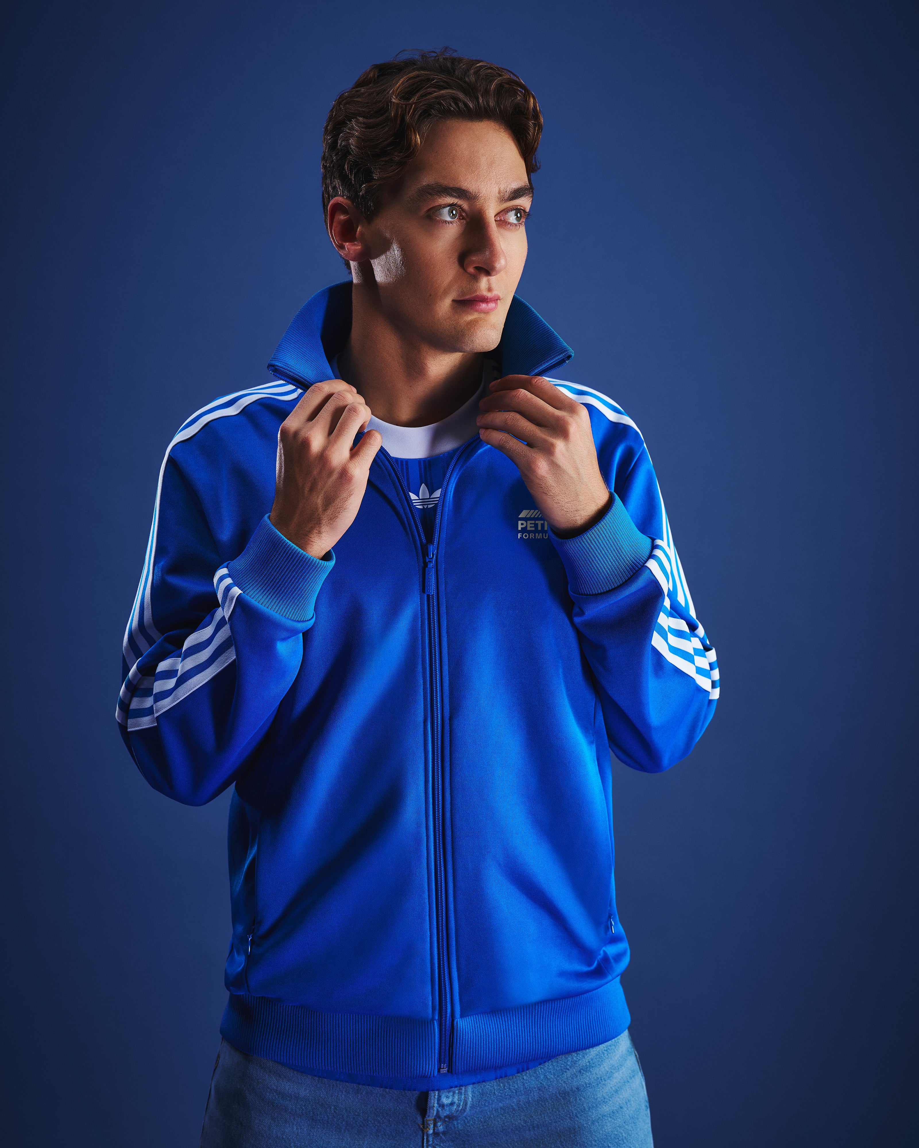 Mens Blue Wonder Track Top Blue