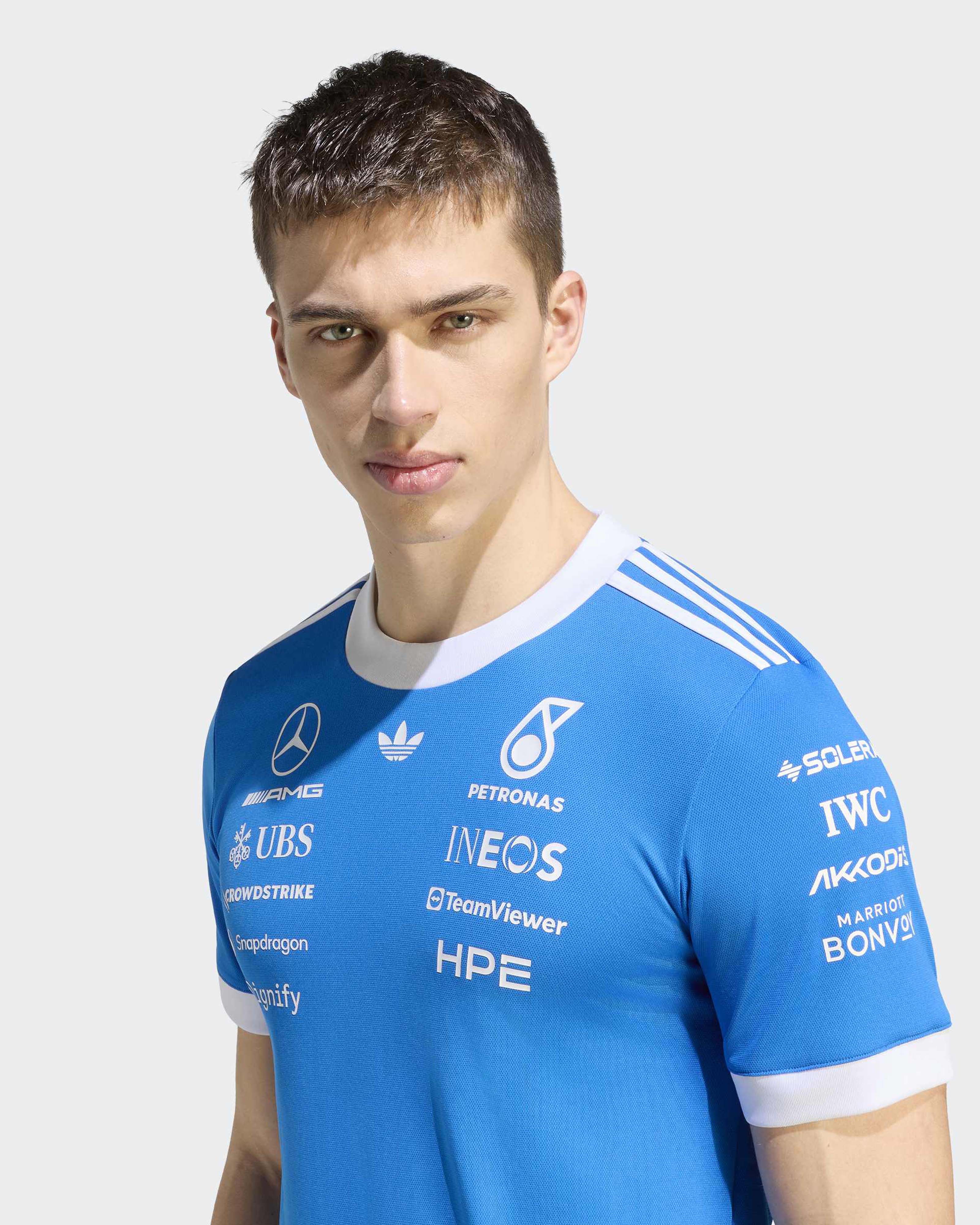 2026 Men's Blue Wonder Driver Tee - Blue | Mercedes-AMG PETRONAS