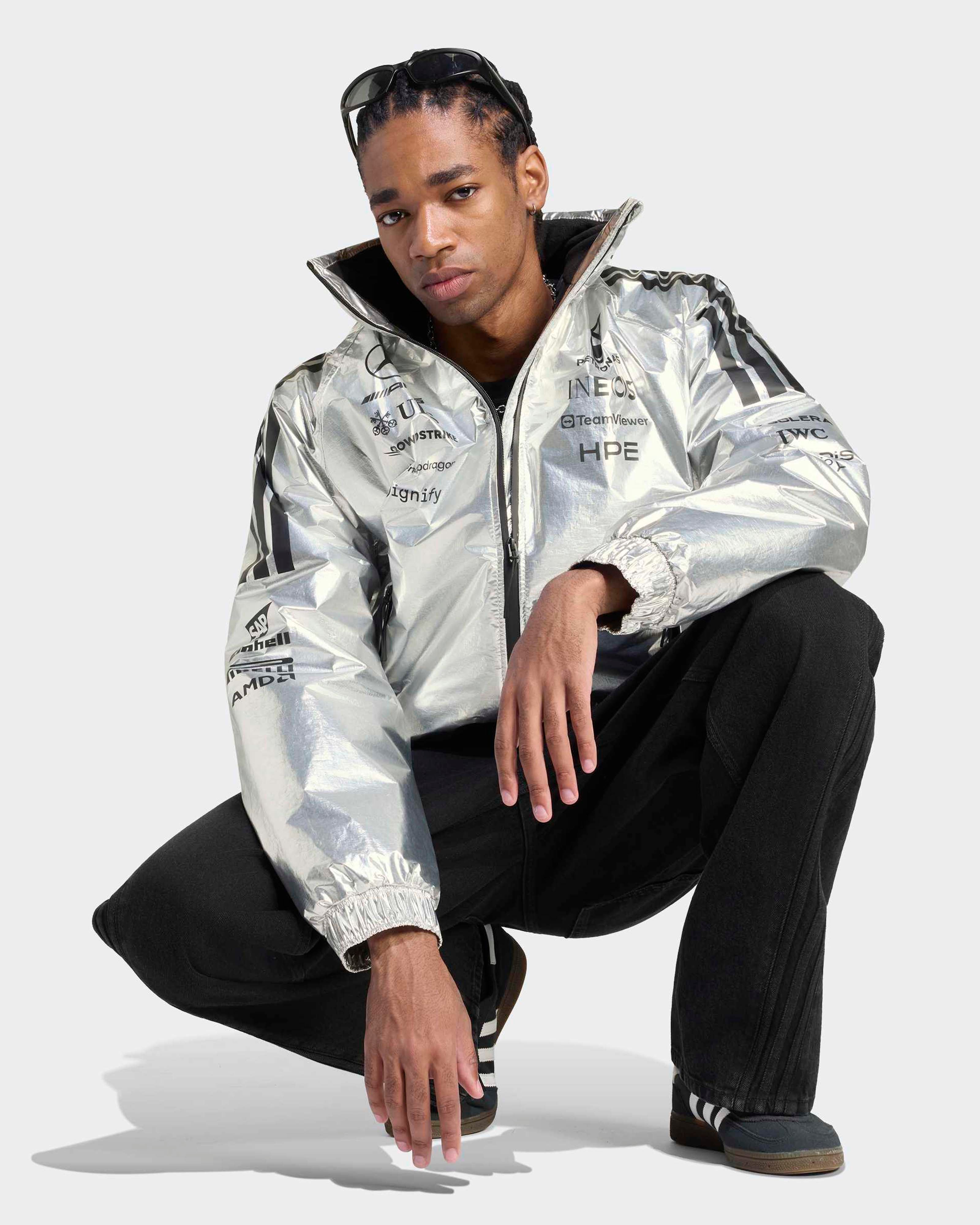 2026 Unisex Pro Jacket - Silver | Mercedes-AMG PETRONAS F1 Team