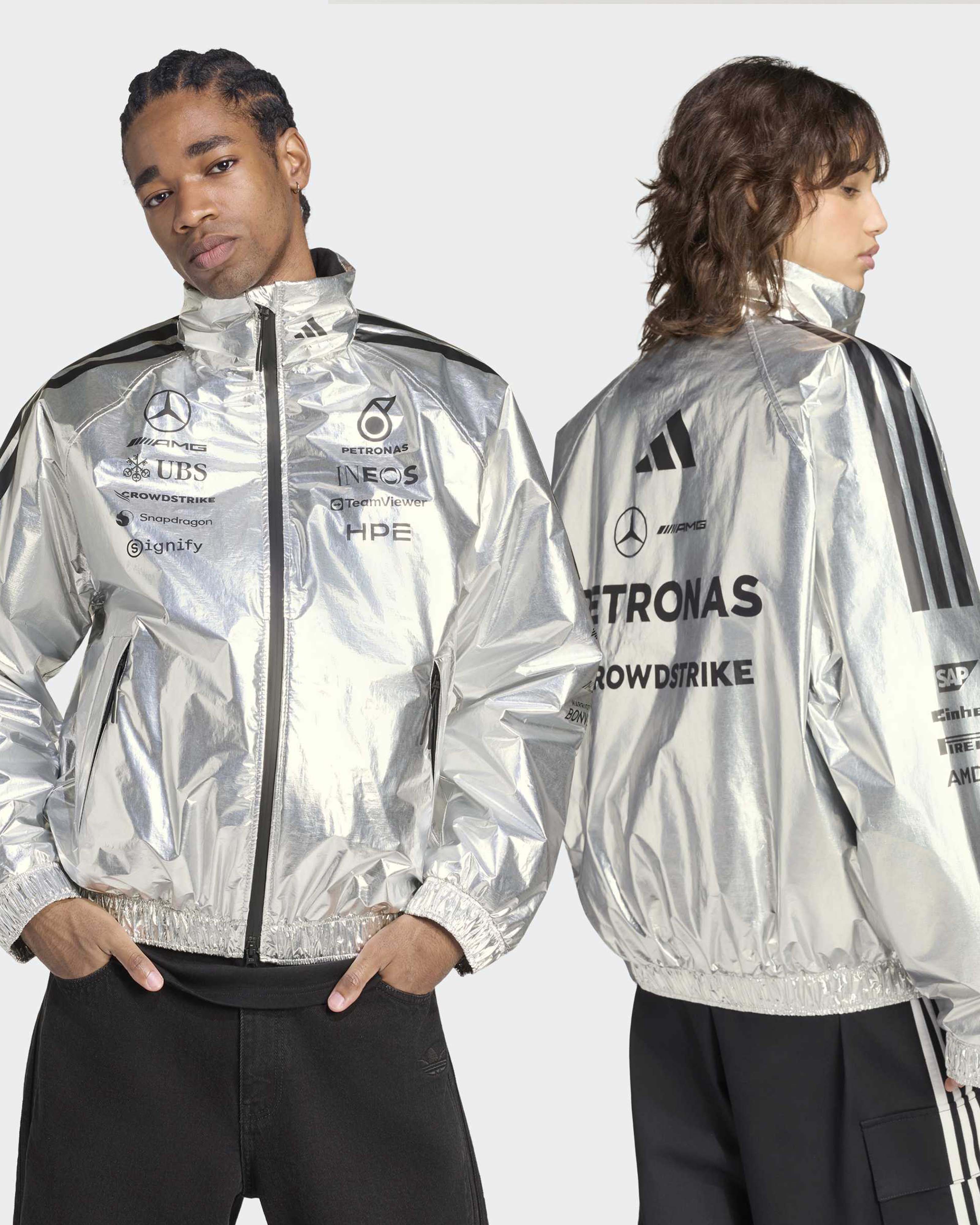 2026 Unisex Pro Jacket - Silver | Mercedes-AMG PETRONAS F1 Team