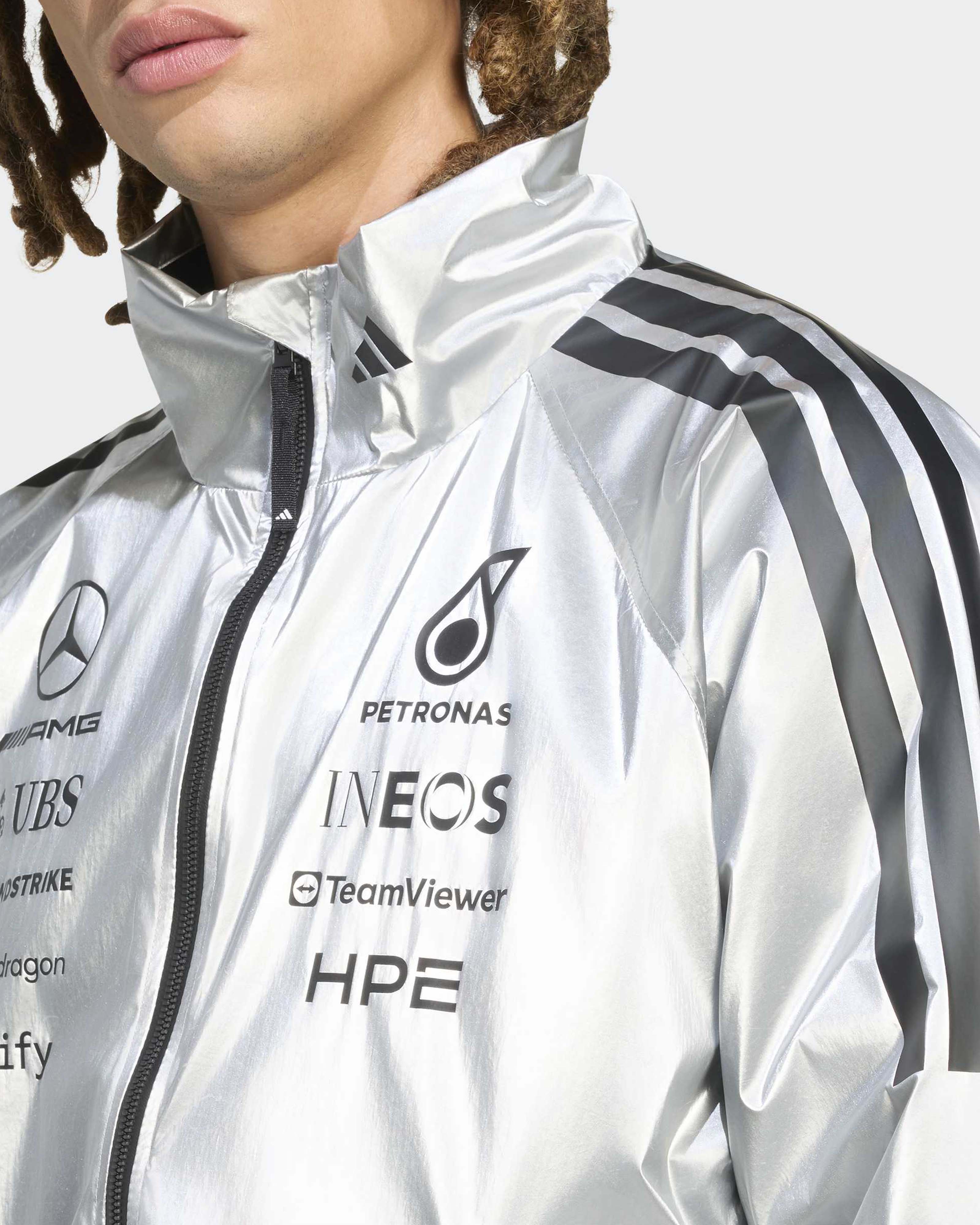 2026 Unisex Silver Jacket | Mercedes-AMG PETRONAS F1 Team x adidas