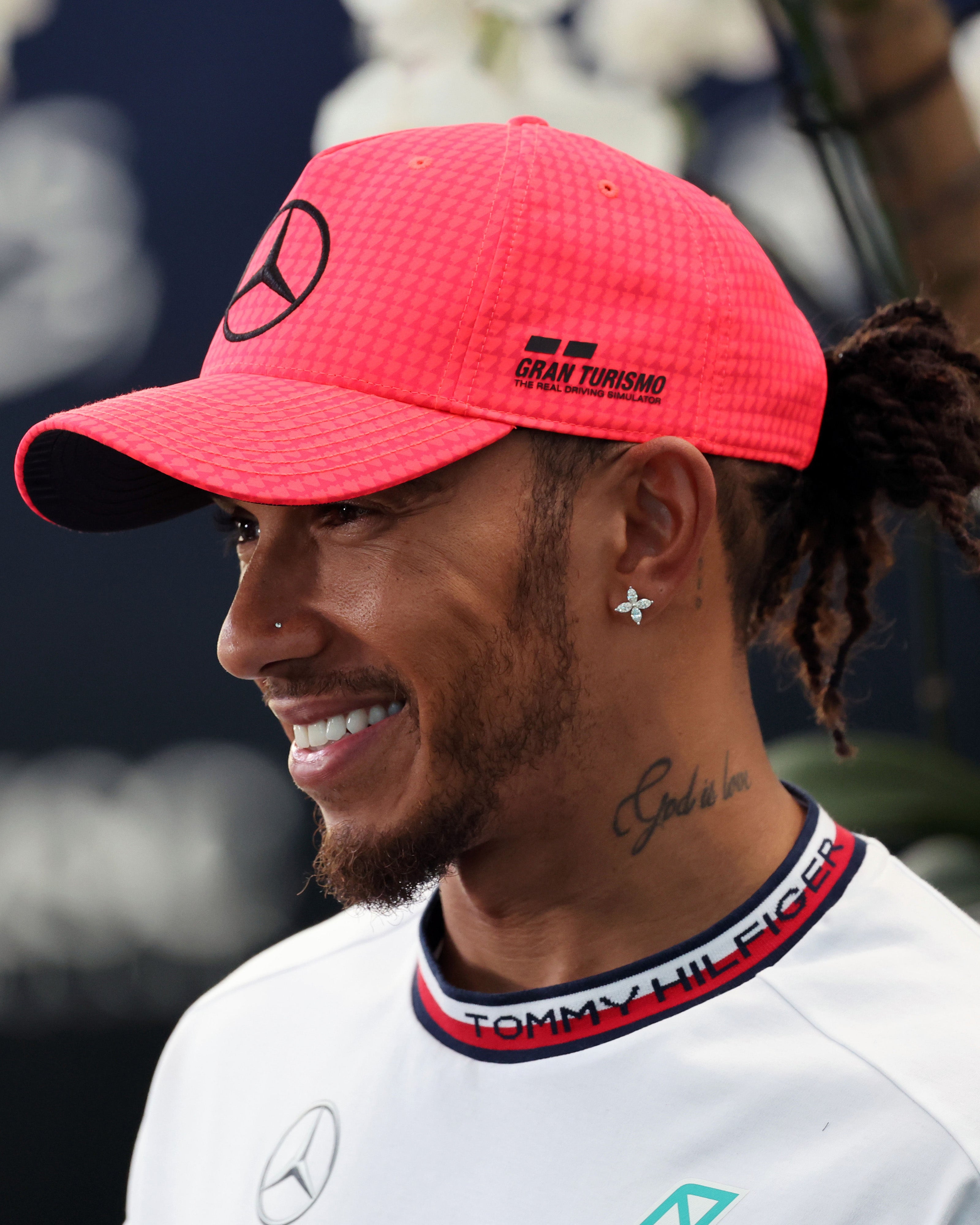 Lewis Hamilton 2023 Team Driver Cap Neon Pink