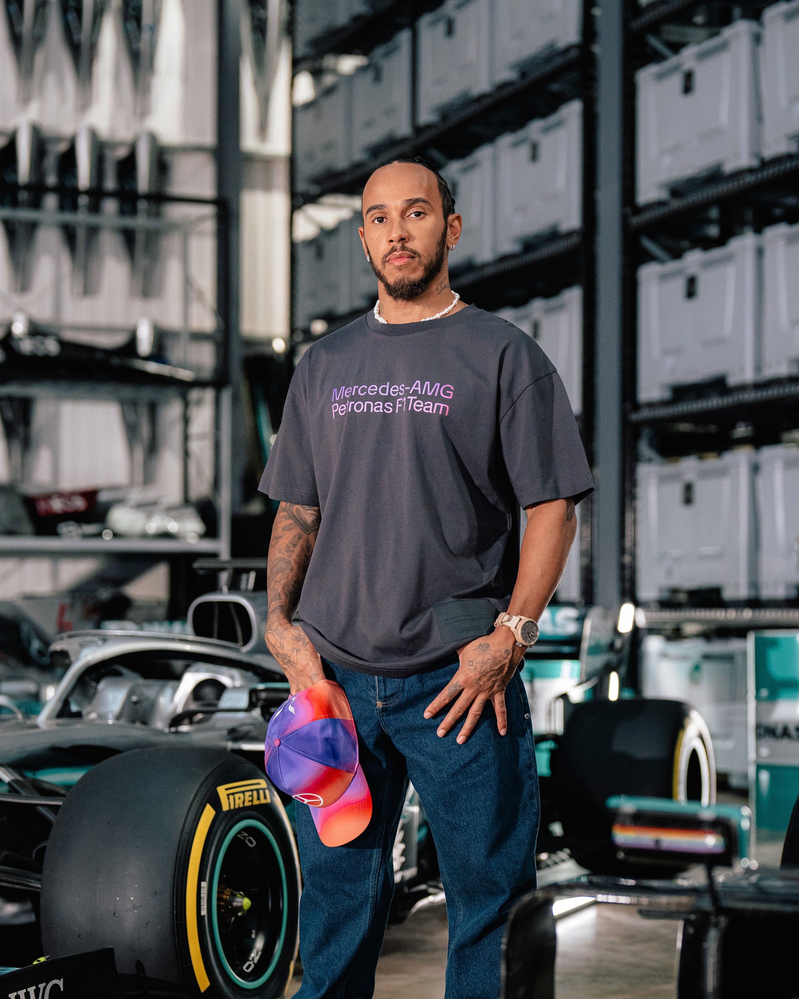 Mens Lewis Hamilton Austin Tee Black