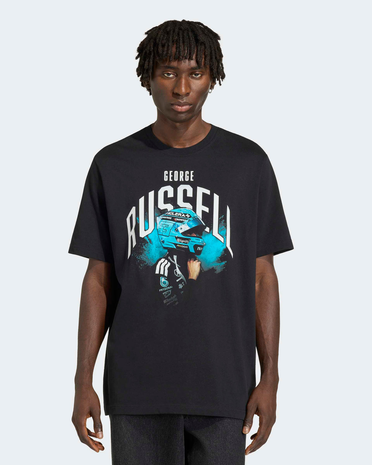 Mens George Russell Graphic Tee Black