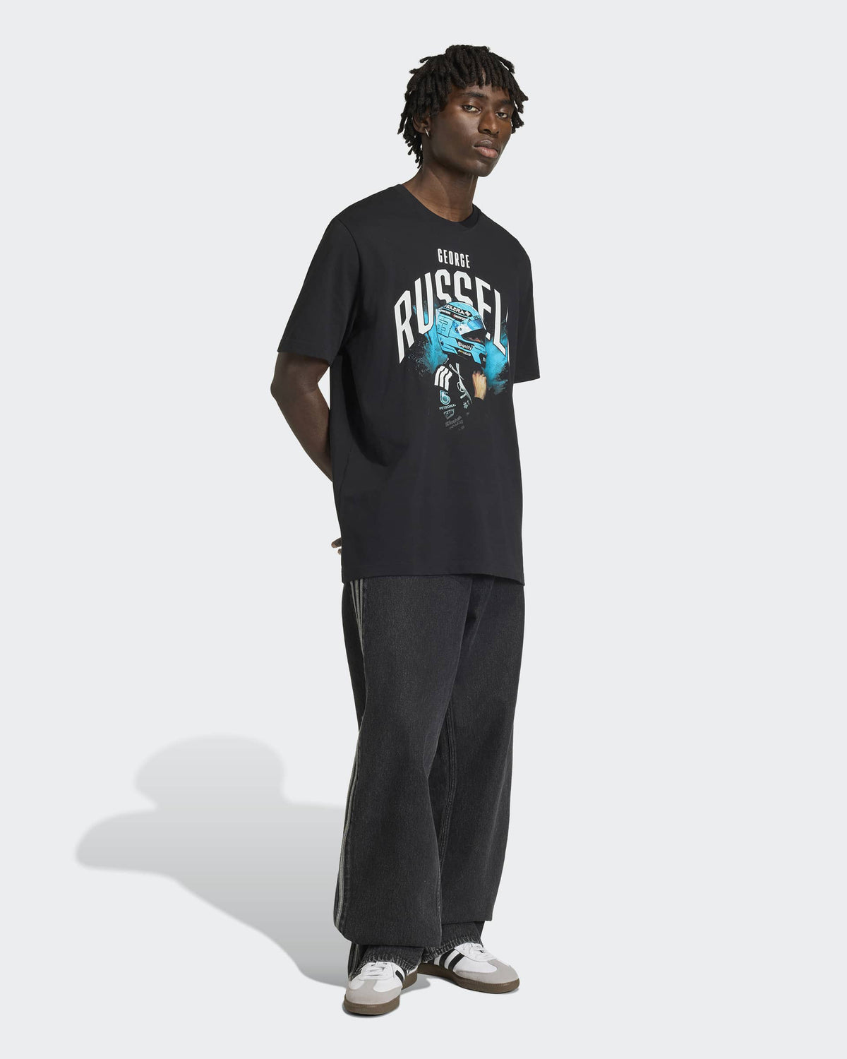 Mens George Russell Graphic Tee Black