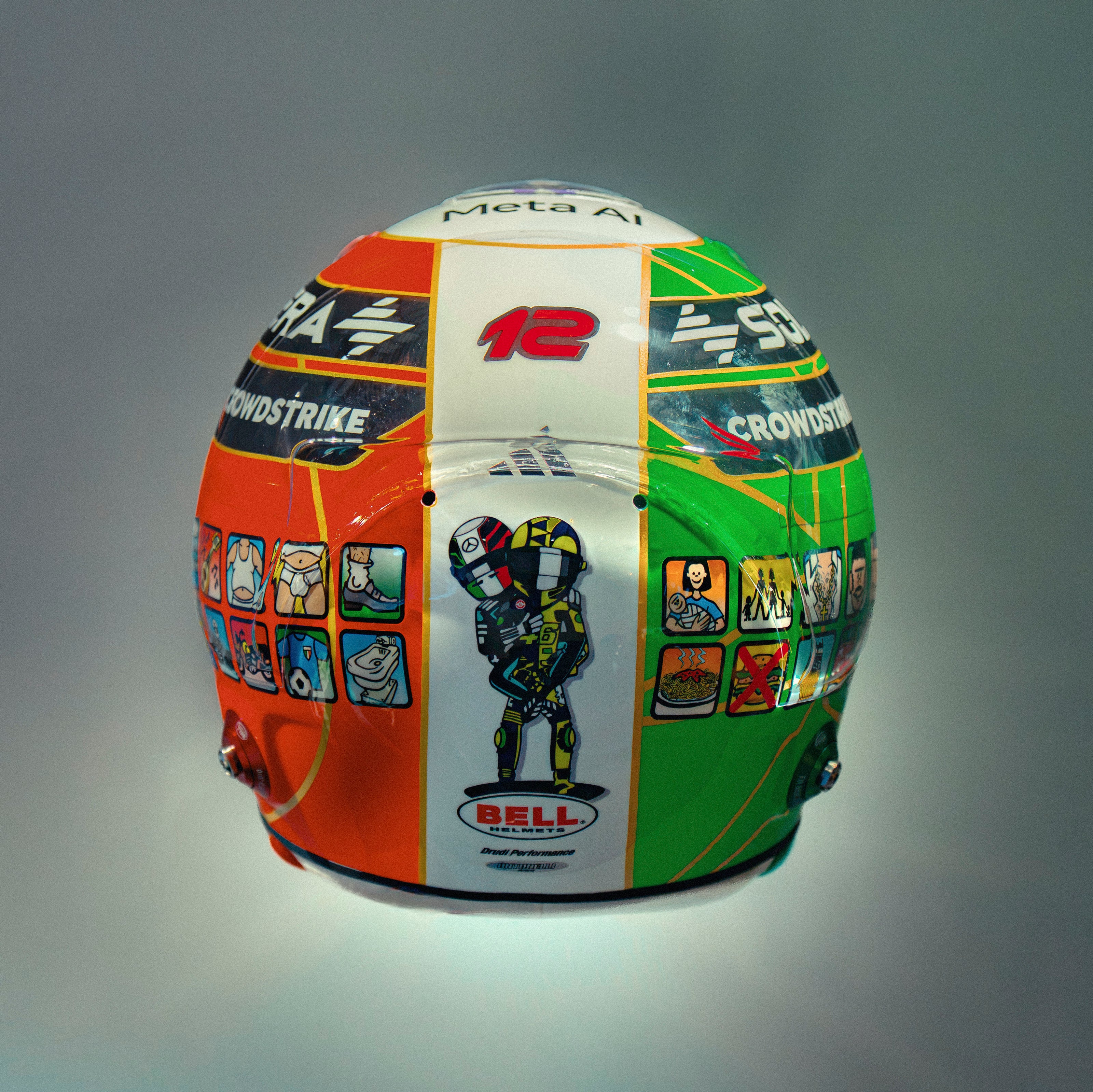 Kimi Antonelli 2026 Monza Mini Bell Helmet Replica 1:2
