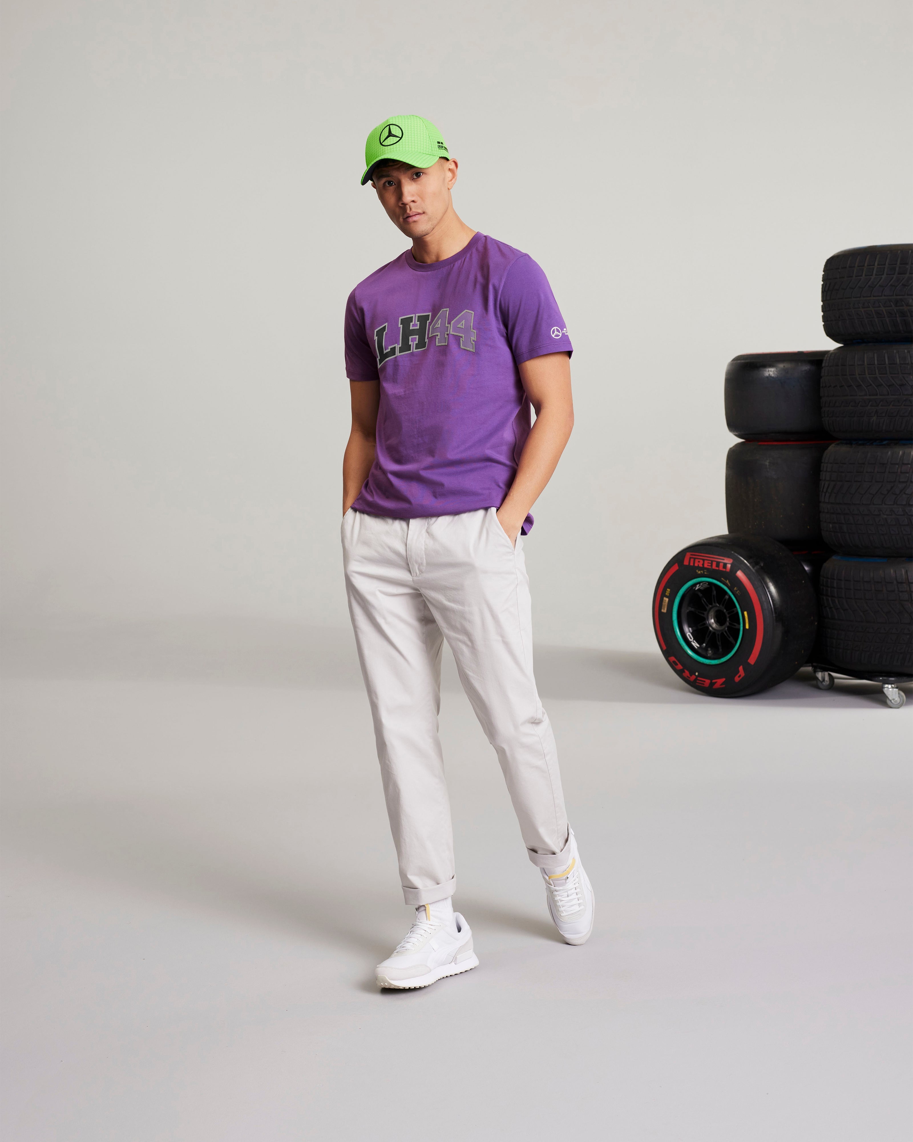 Mens Lewis Hamilton Logo Tee Purple