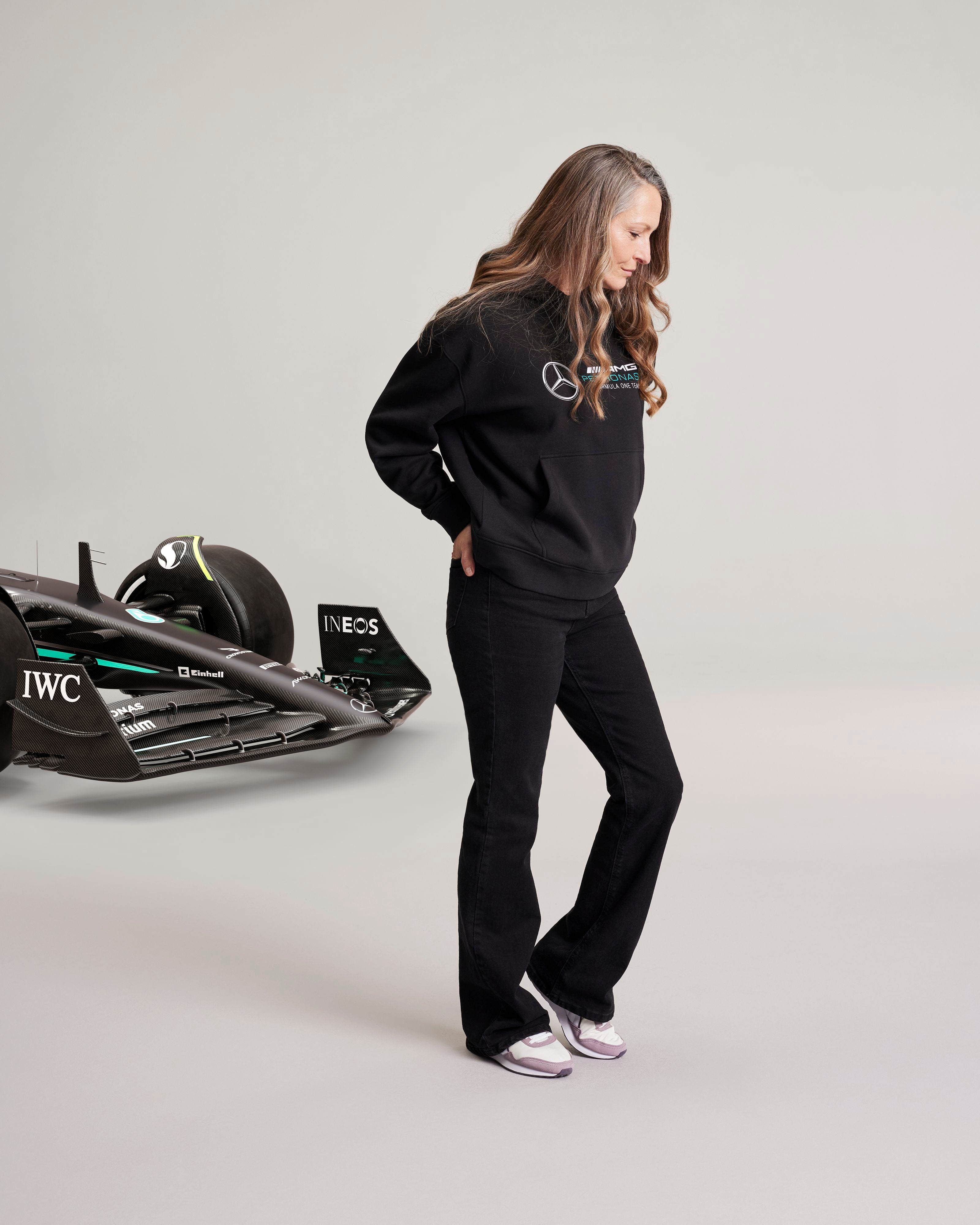 Womens Oversized Hoody Black | Official Mercedes-AMG