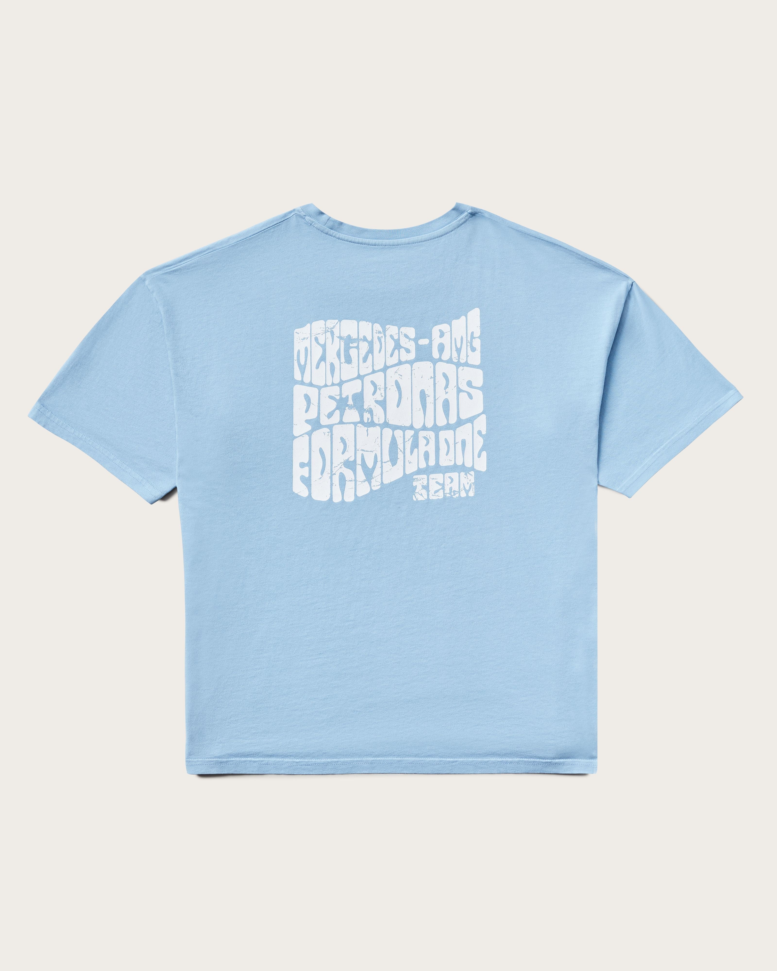 Womens Retro Tee Sky | Official Mercedes-AMG PETRONAS F1