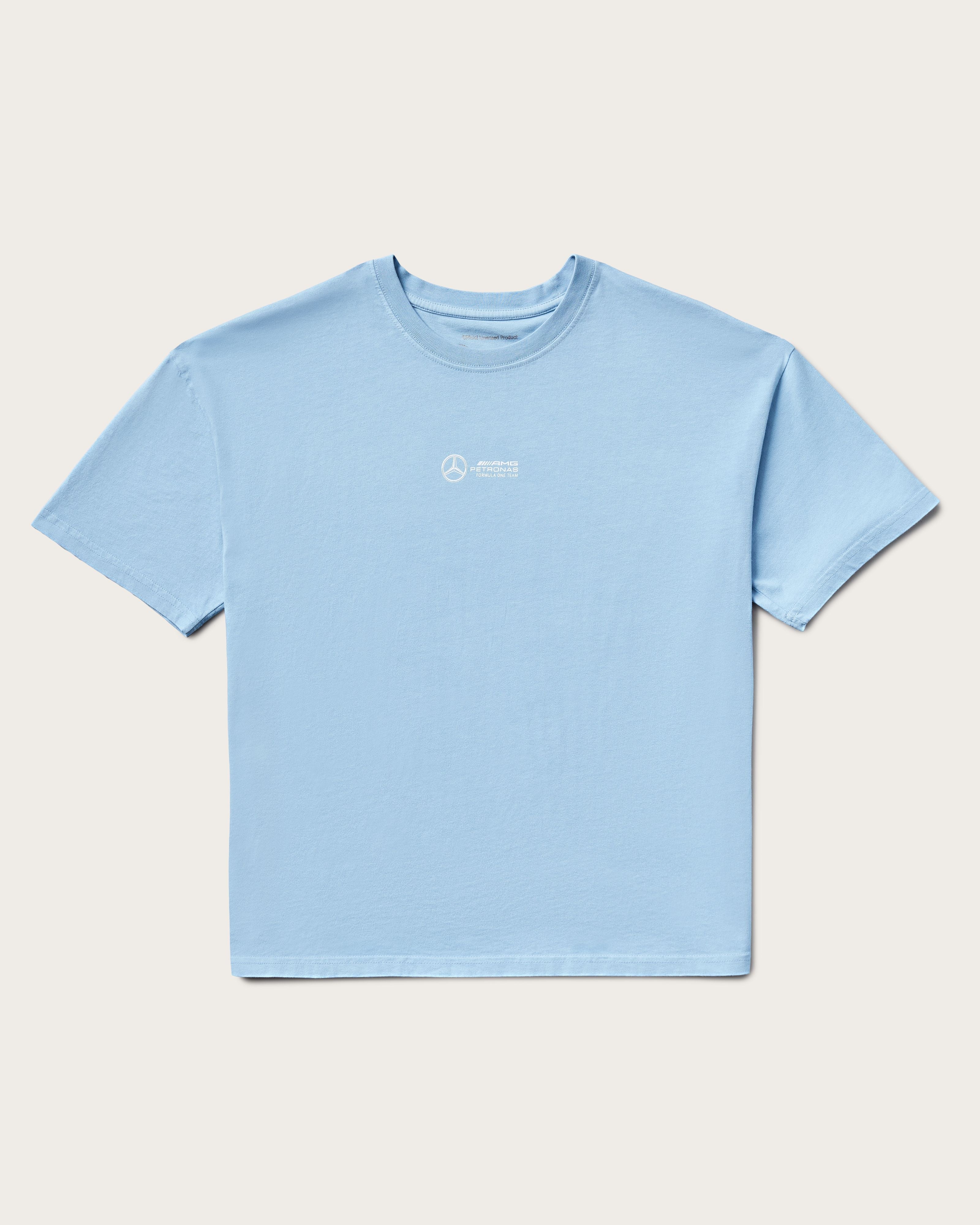 Womens Retro Tee Sky | Official Mercedes-AMG PETRONAS F1