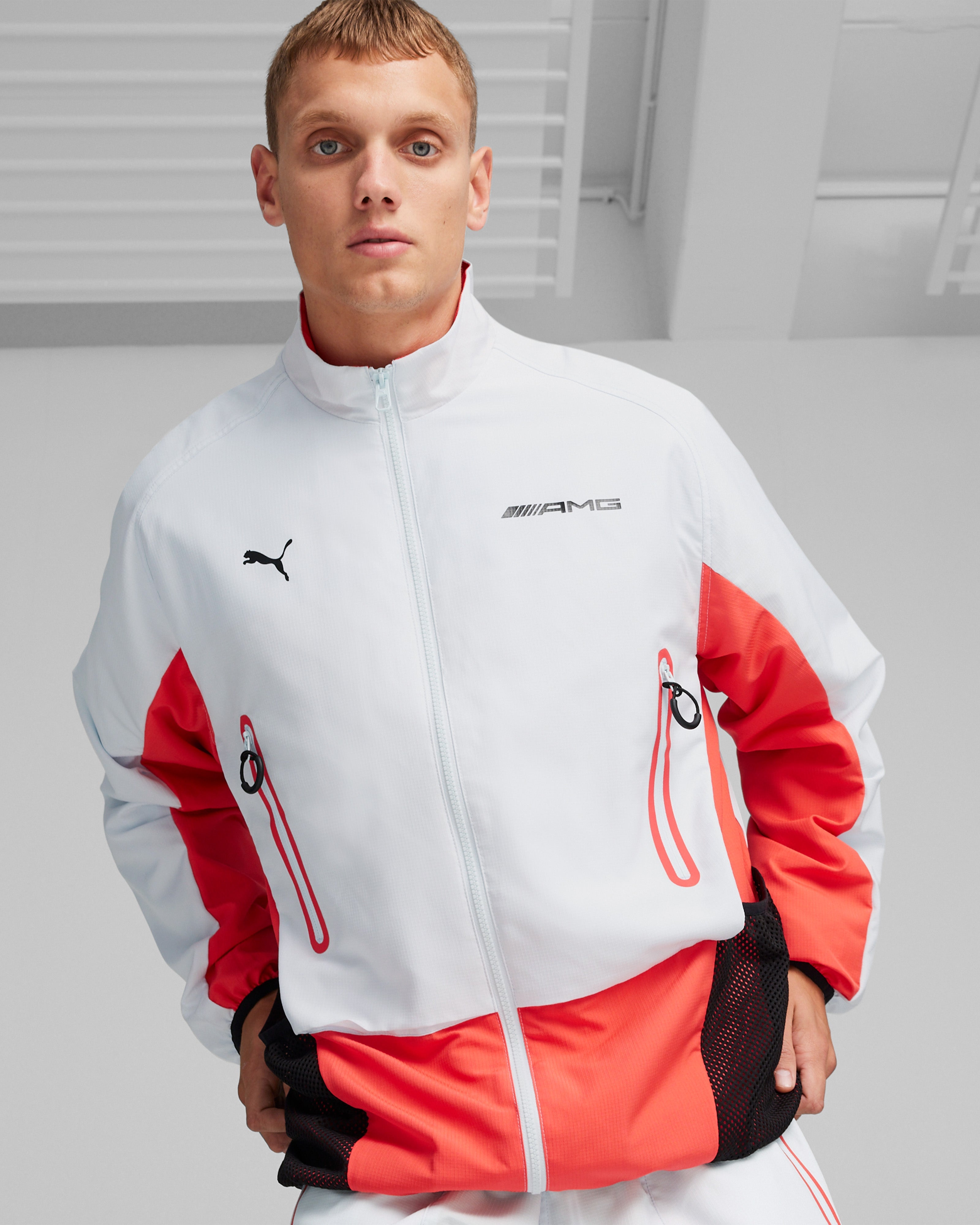 Puma track jacket white online