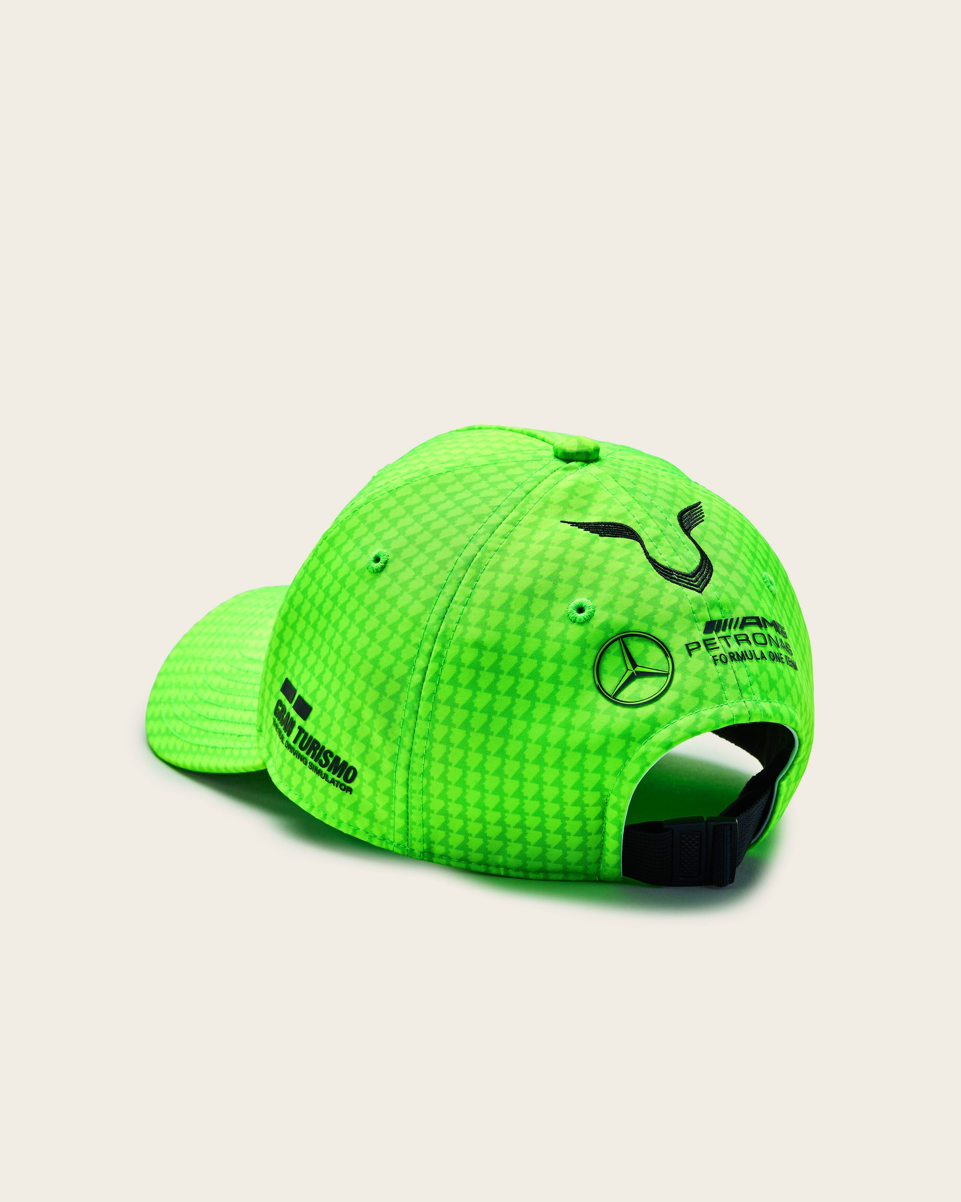 Kids Lewis Hamilton 2023 Team Driver Cap Neon Green