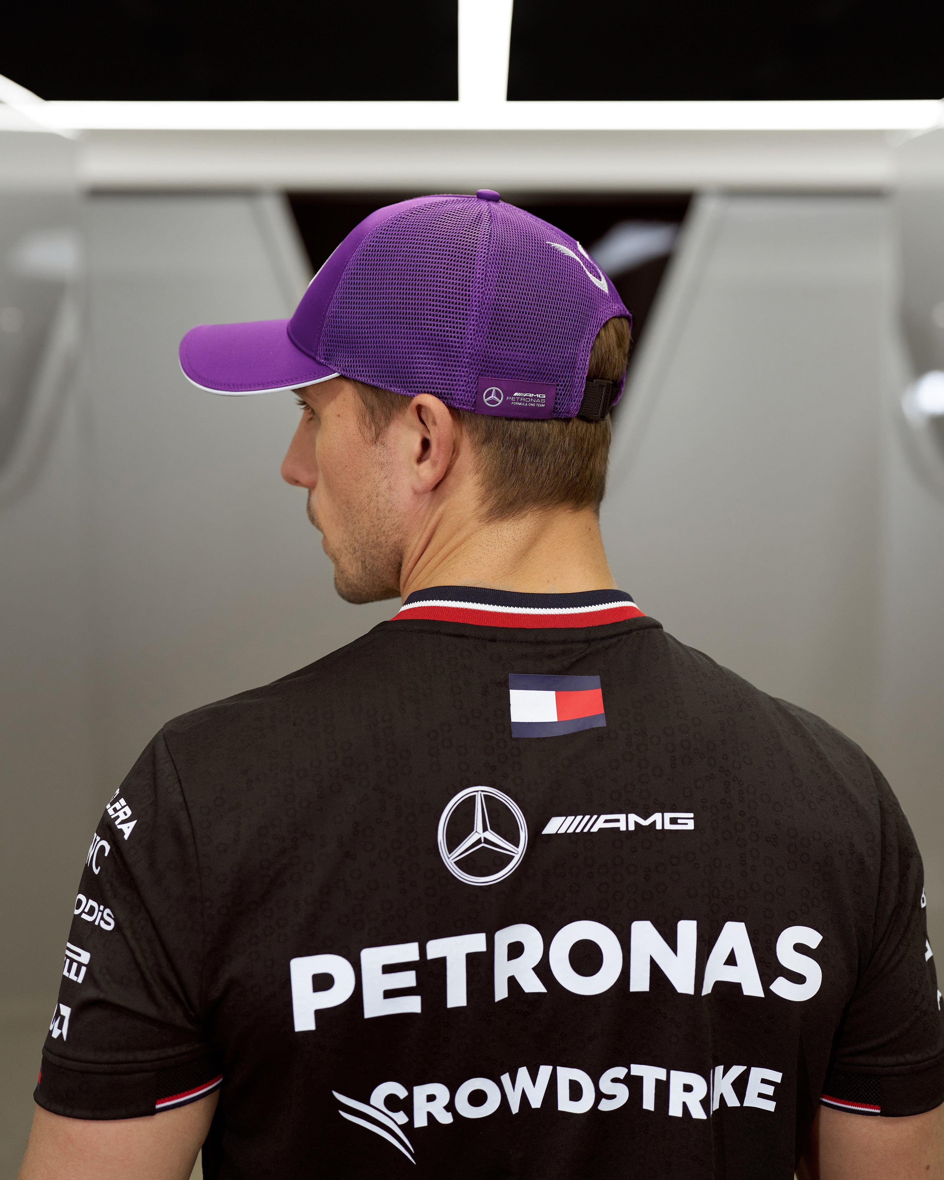 Lewis Hamilton 2024 Team Driver Trucker Cap Purple