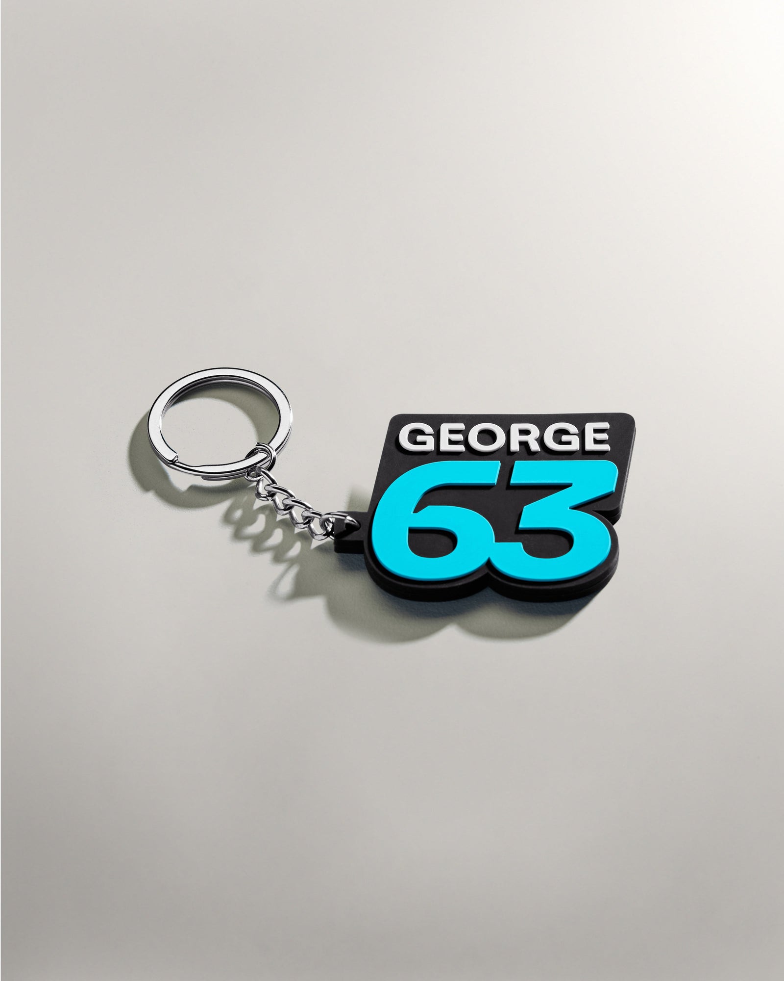 George Russell Driver Keyring Blue